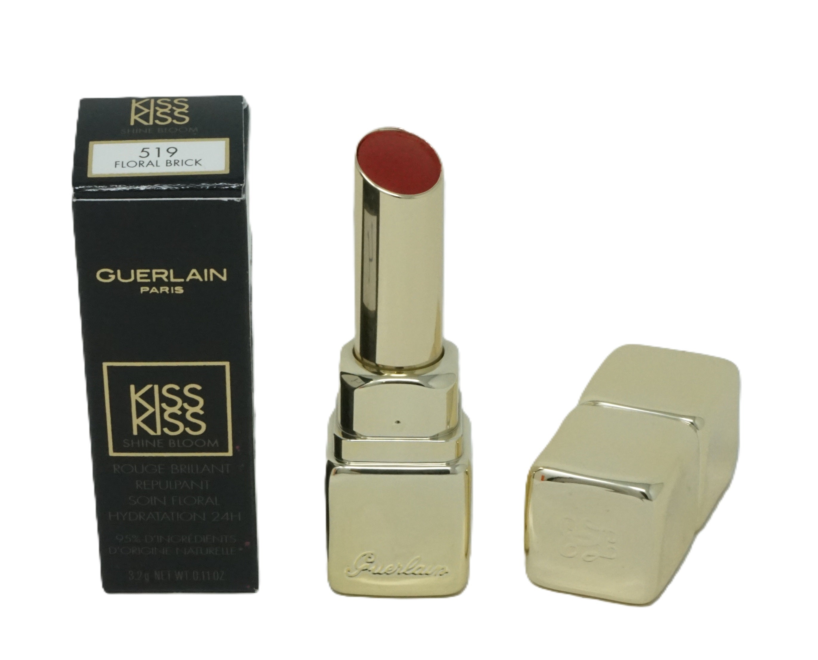 Guerlain KissKiss Shine Bloom Lipstick 519 Floral Brick  3,2g