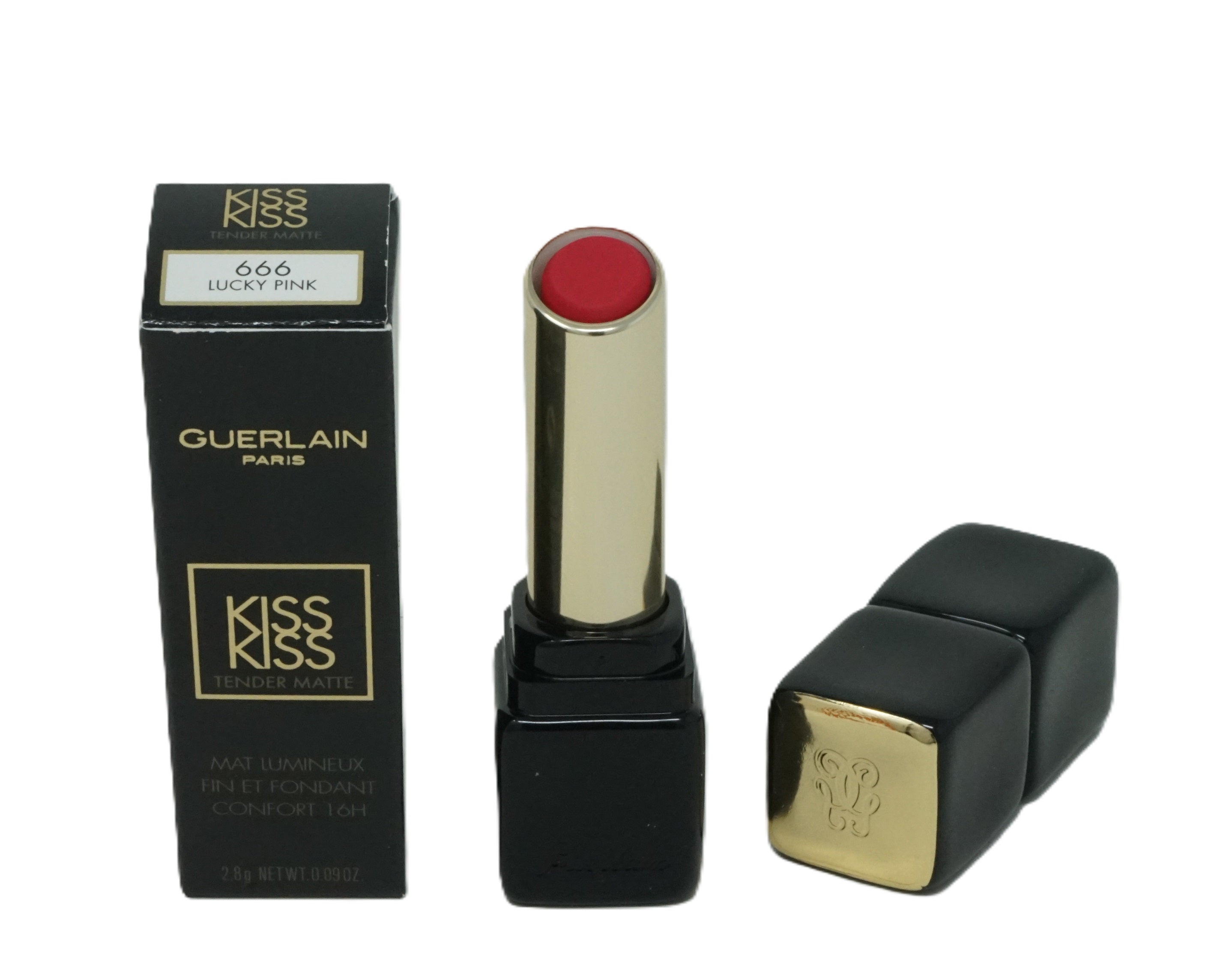 Guerlain KissKiss Tender Matte Lipstick  666 Lucky Pink 2,8g