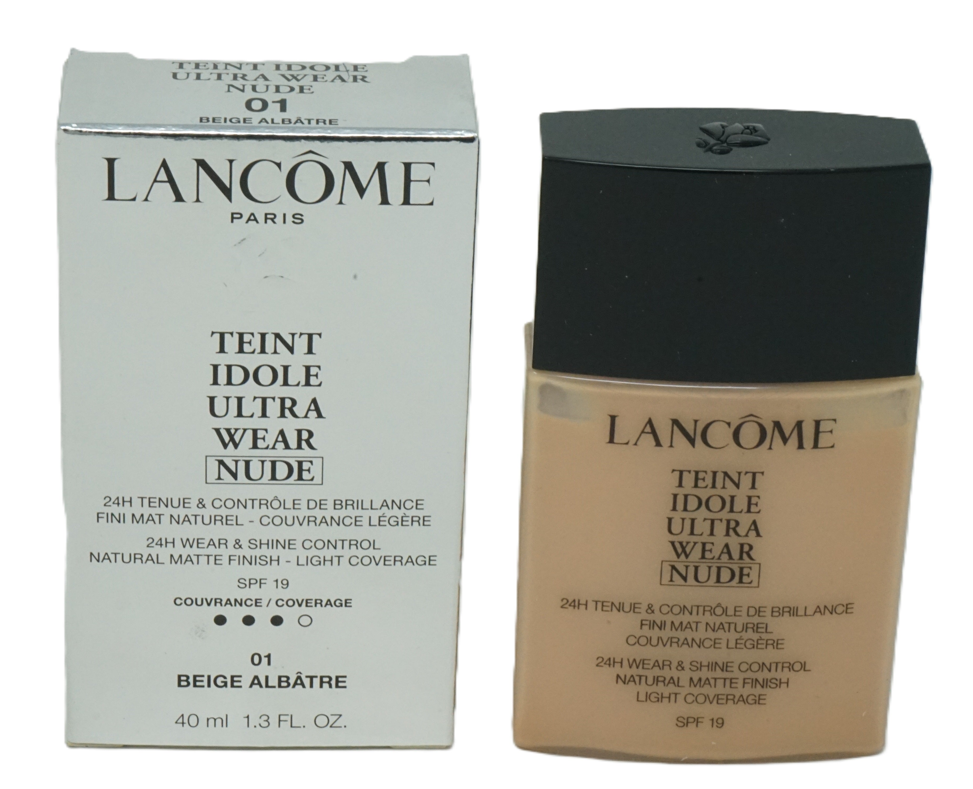 Lancome Teint Idole Ultra Wear Nude Foundation SPF19 40ml 01 Beige Albatre