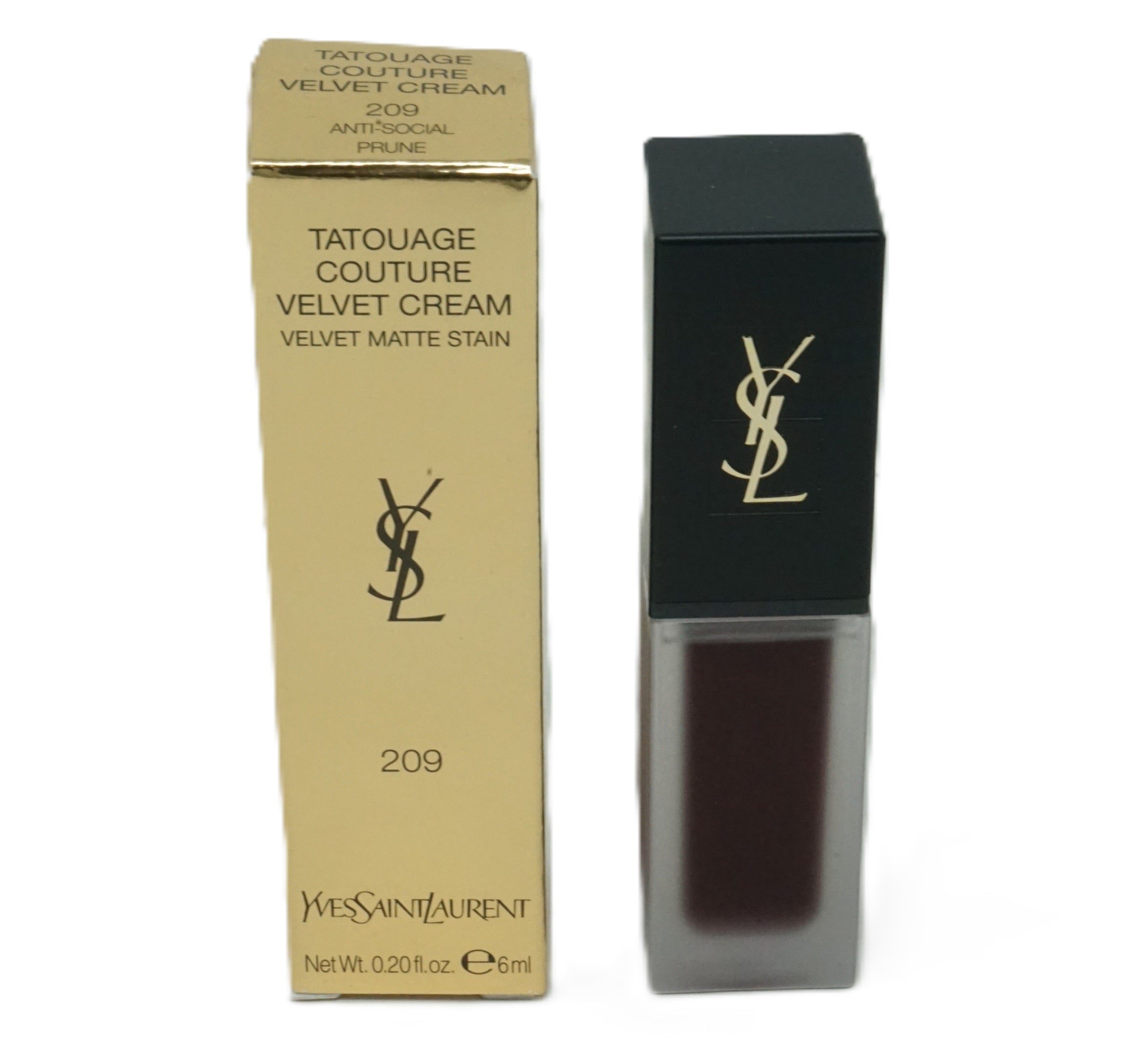 Yves Saint Laurent Tatouage Couture Velvet Cream Matte Stain Lippenstift 6 ml 209 Anti-Social Prune