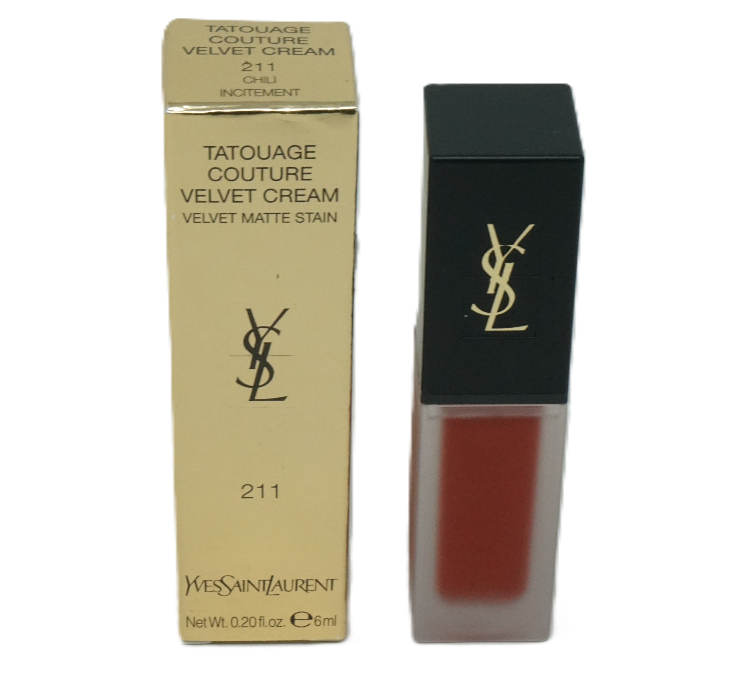 Yves Saint Laurent Tatouage Couture Velvet Cream Matte Stain Lippenstift 6 ml 211 Chili Incitement