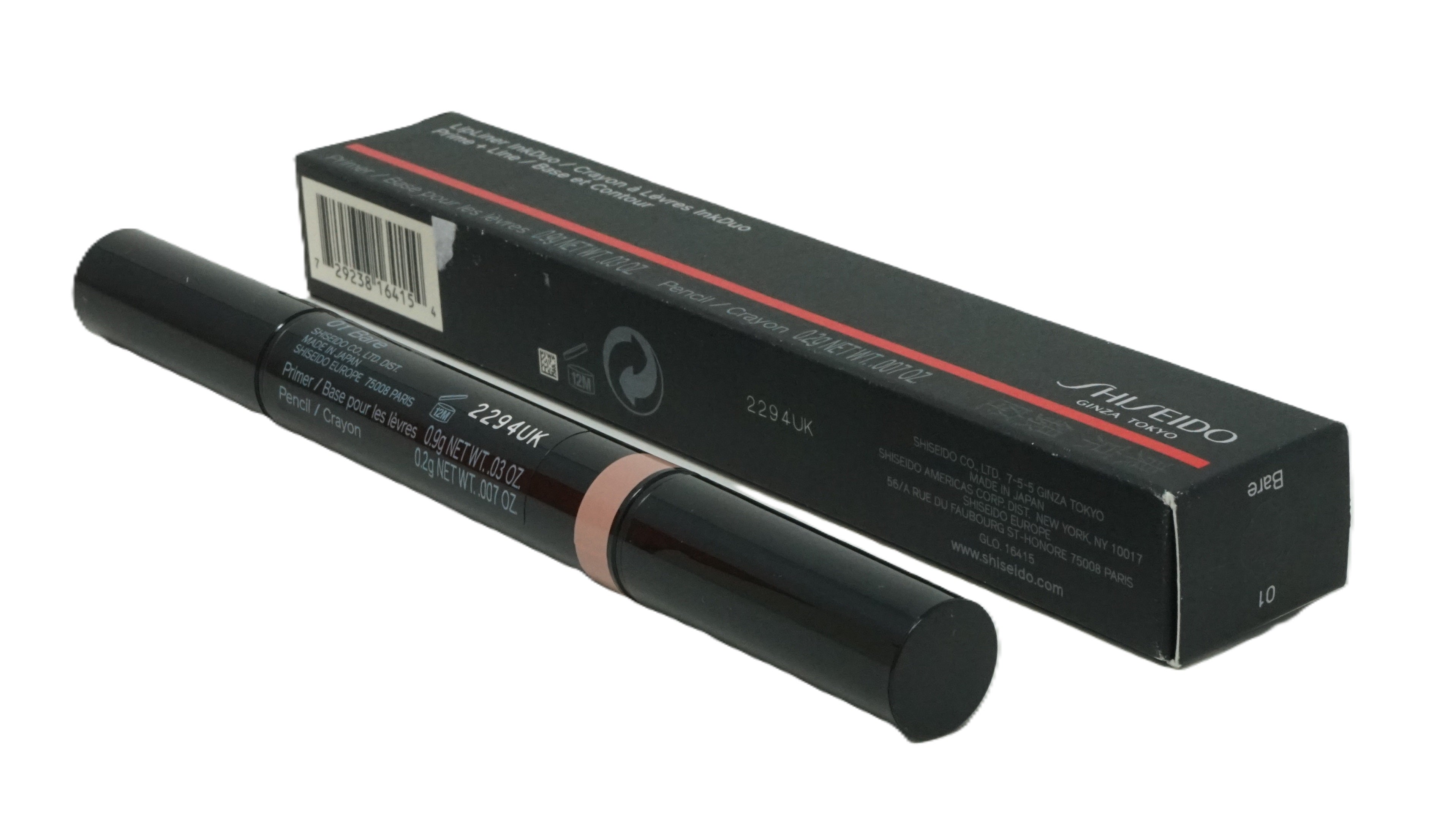 Shiseido Ginza Tokyo LipLiner InkDuo Primer+Line 0,9g Bare 01