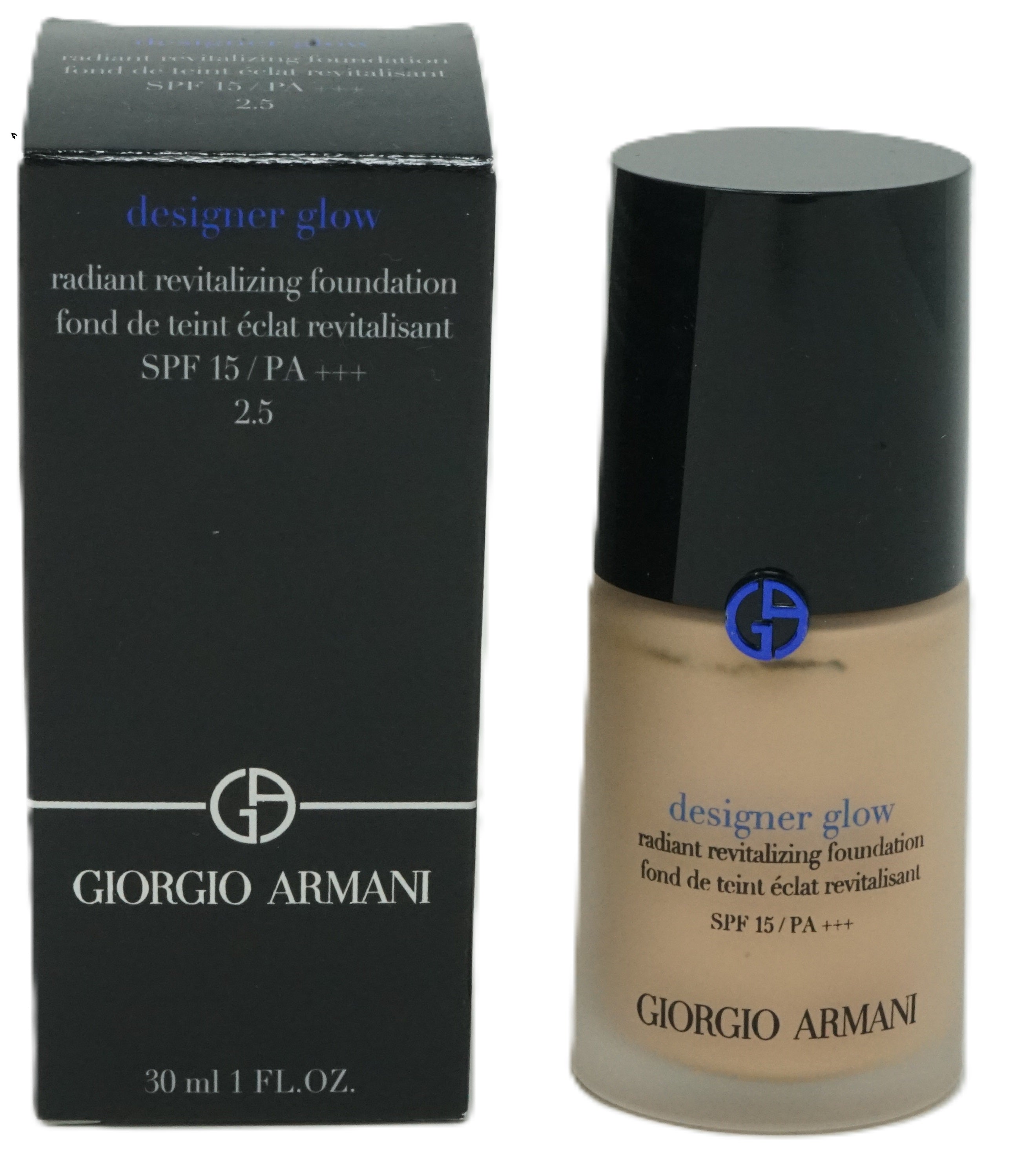 Giorgio Armani designer glow revitalizing foundation SPF 15 30 ml 2,5
