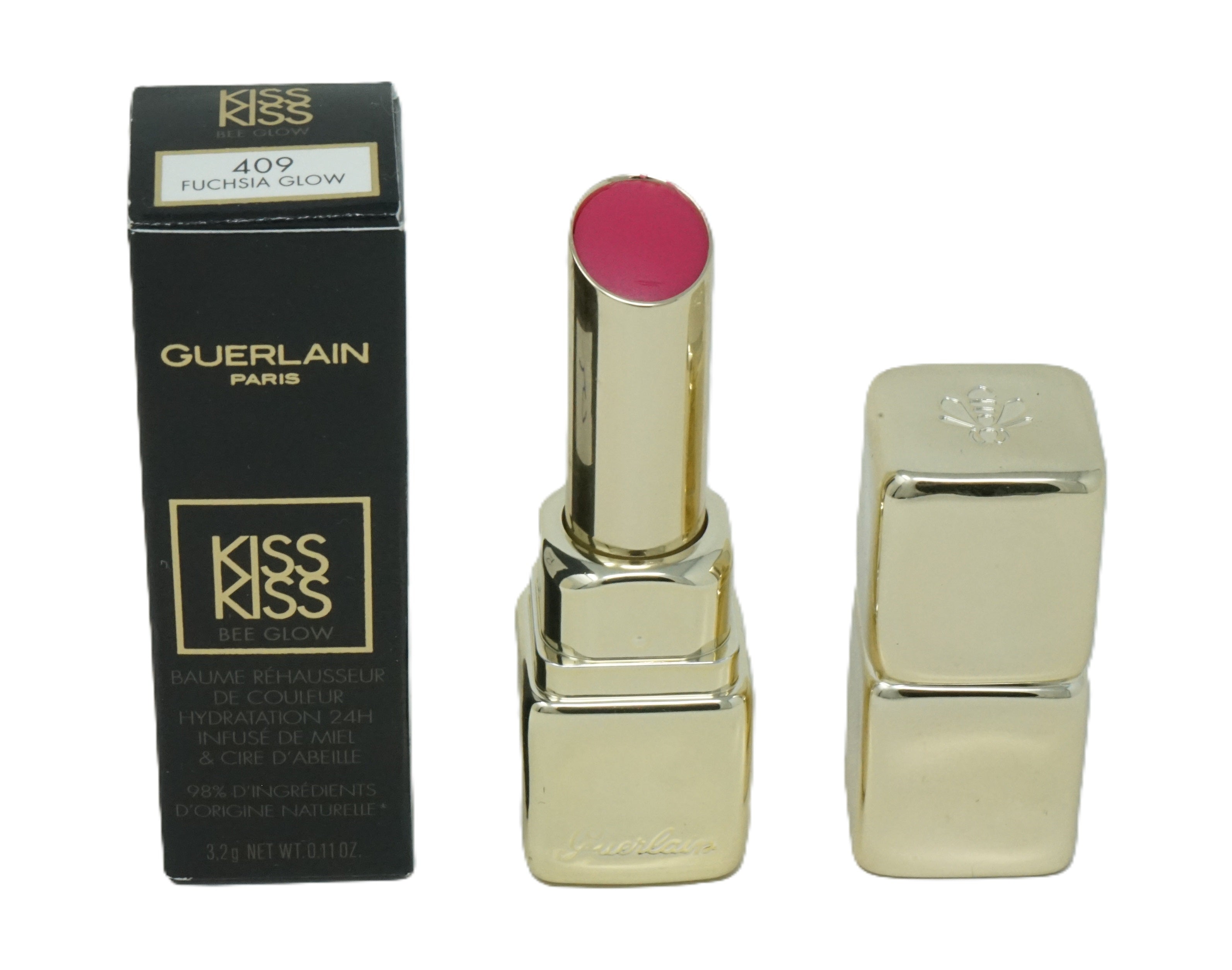 Guerlain Kiss Kiss Shine Bloom Lippenstift 409 Fuchsia Glow 3,2g