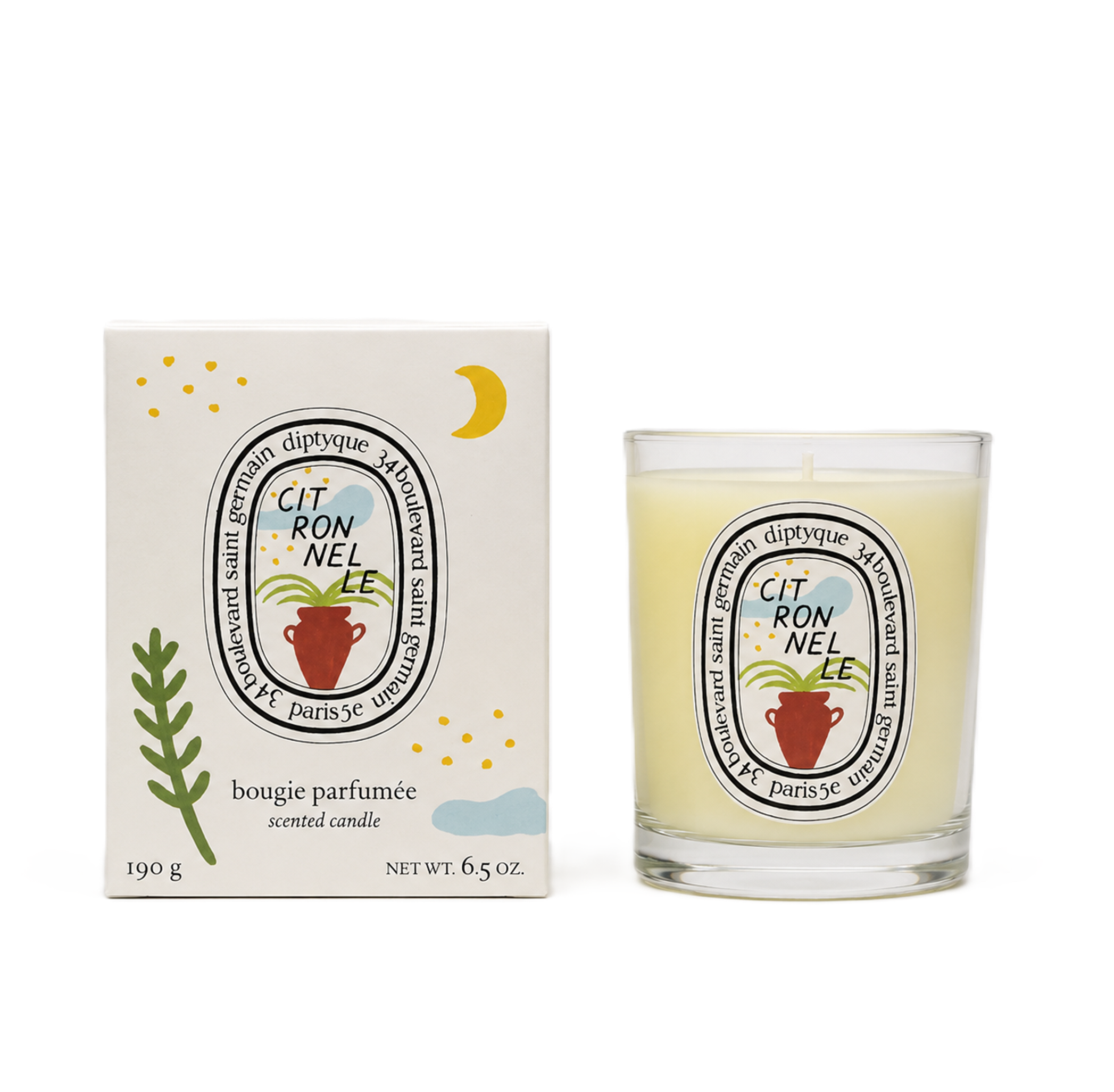 Diptyque Citronnelle bougie parfumee scented Kerze 190g