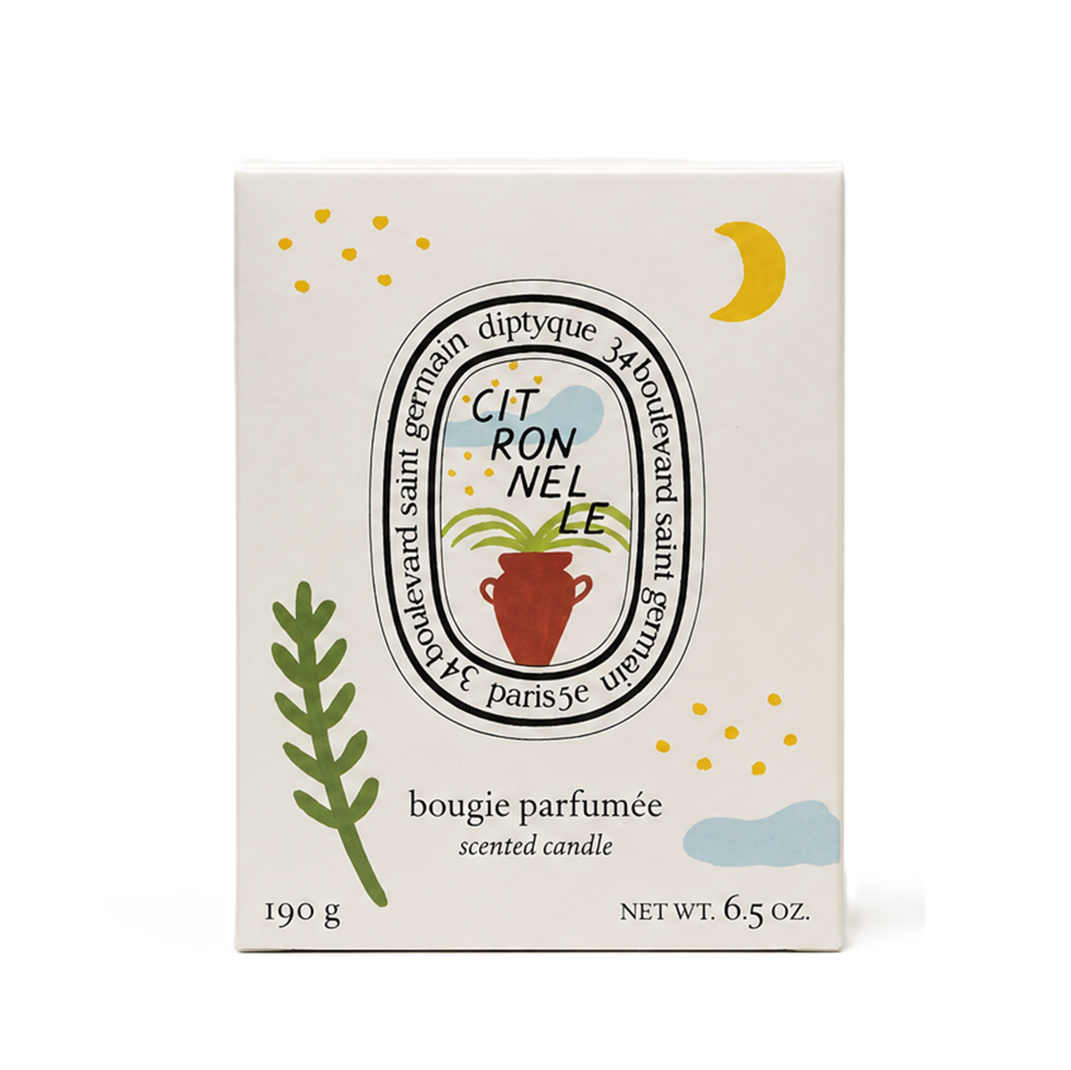 Diptyque Citronnelle bougie parfumee scented Kerze 190g