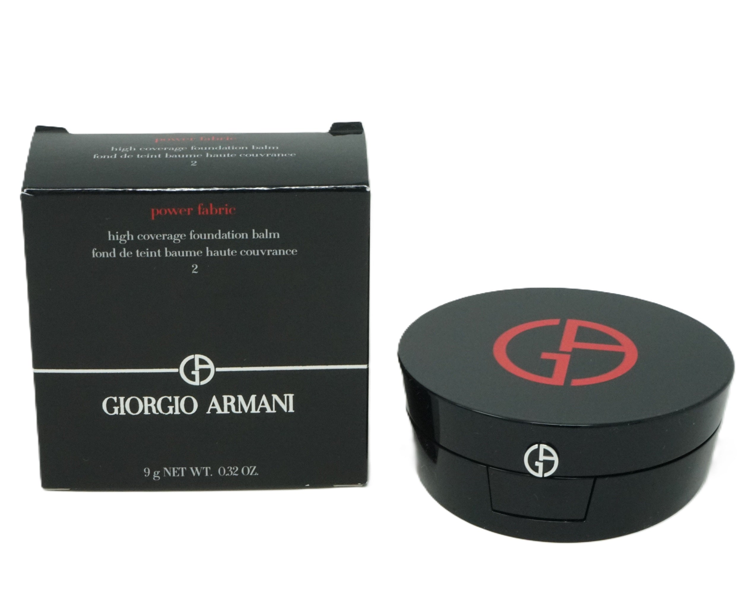 Giorgio Armani Power Fabric high coverage Foundation # 2 balm  9g