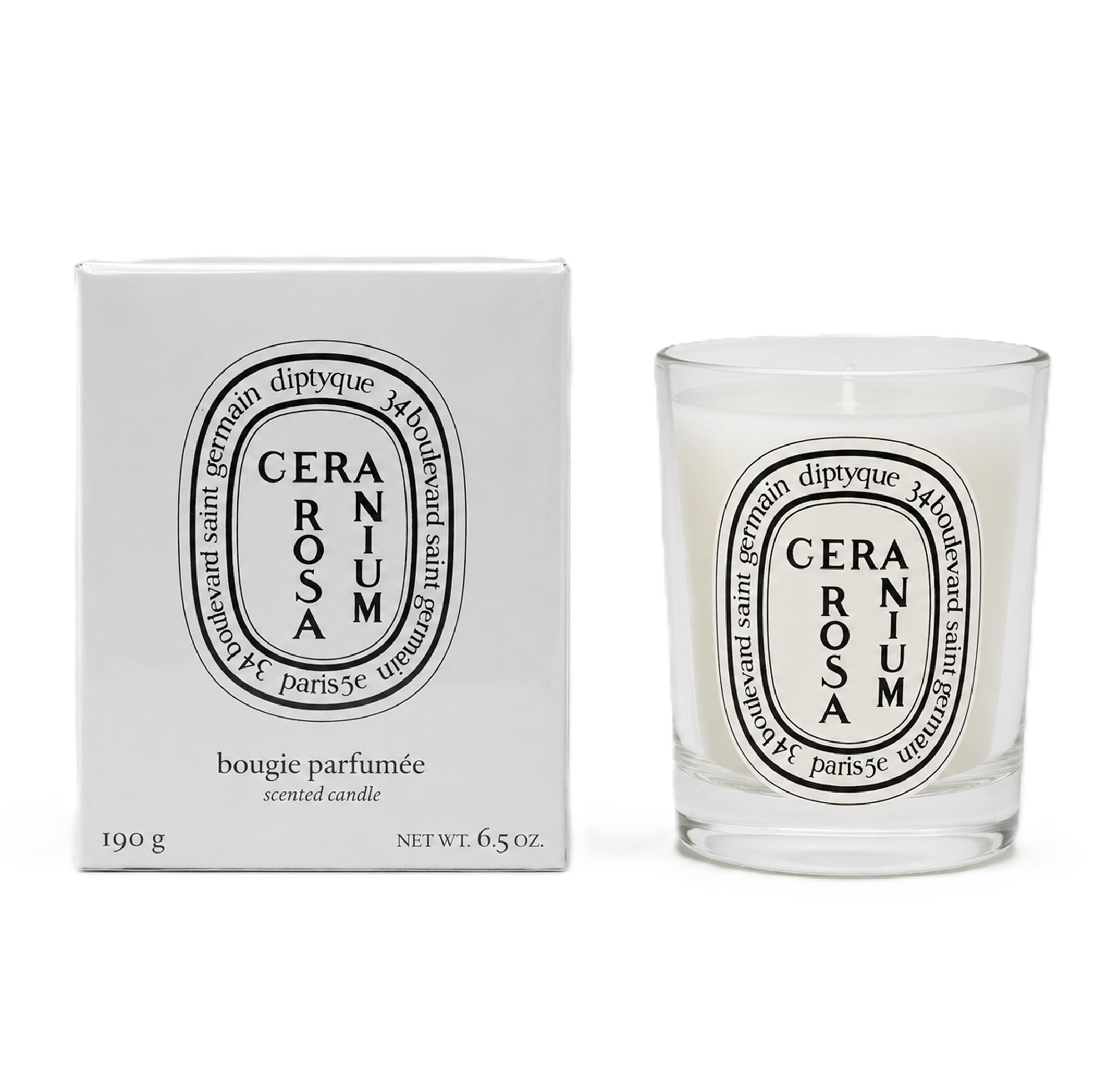 Diptyque Geranium Rosa bougie parfumee scented Kerze 190g