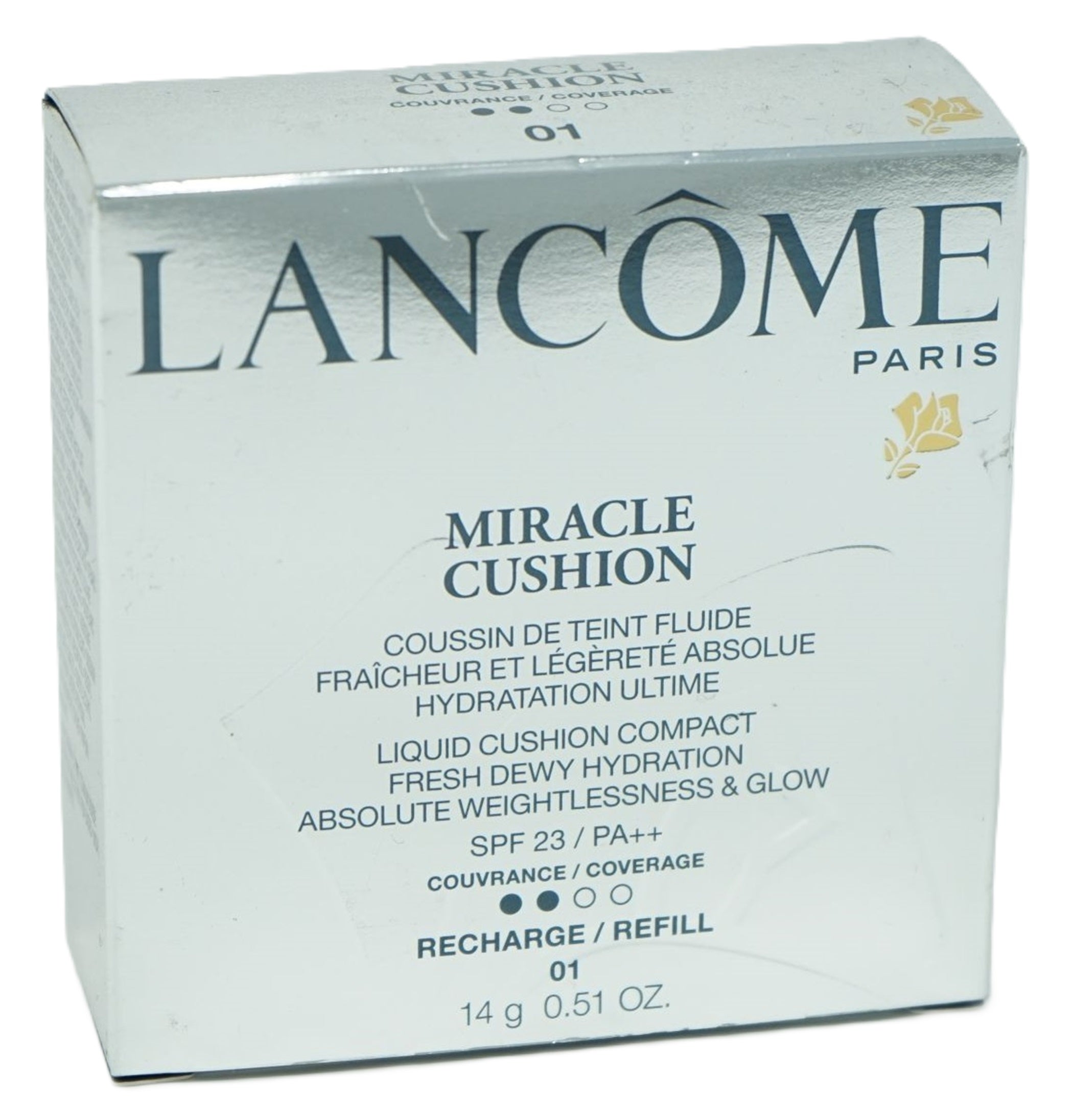 Lancome Miracle Cushion /01 Pure Porcelaine Coverage Make up kissen 14g