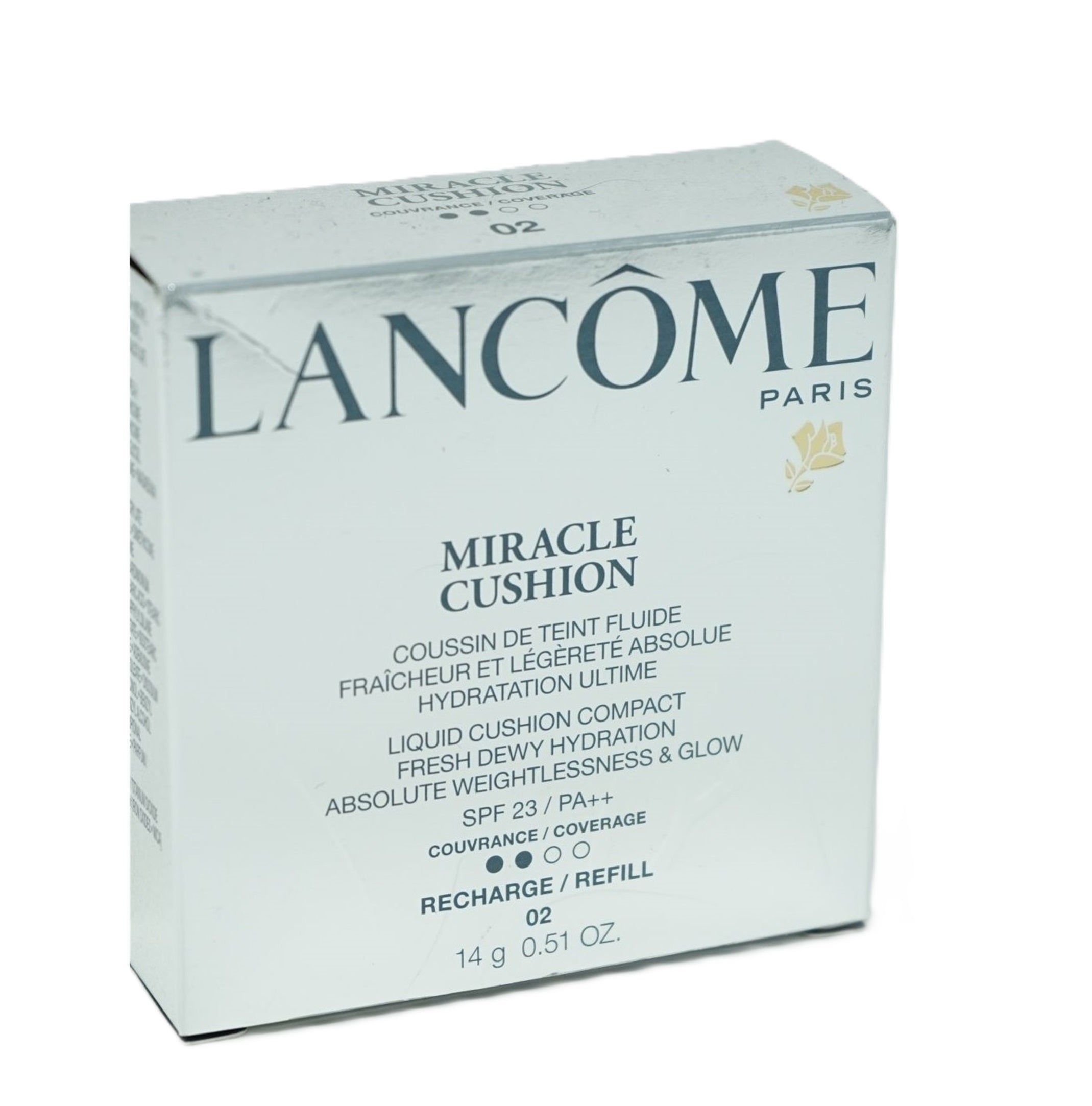 Lancome Miracle Cushion 02 Beige Rose Coverage Make up kissen 14g