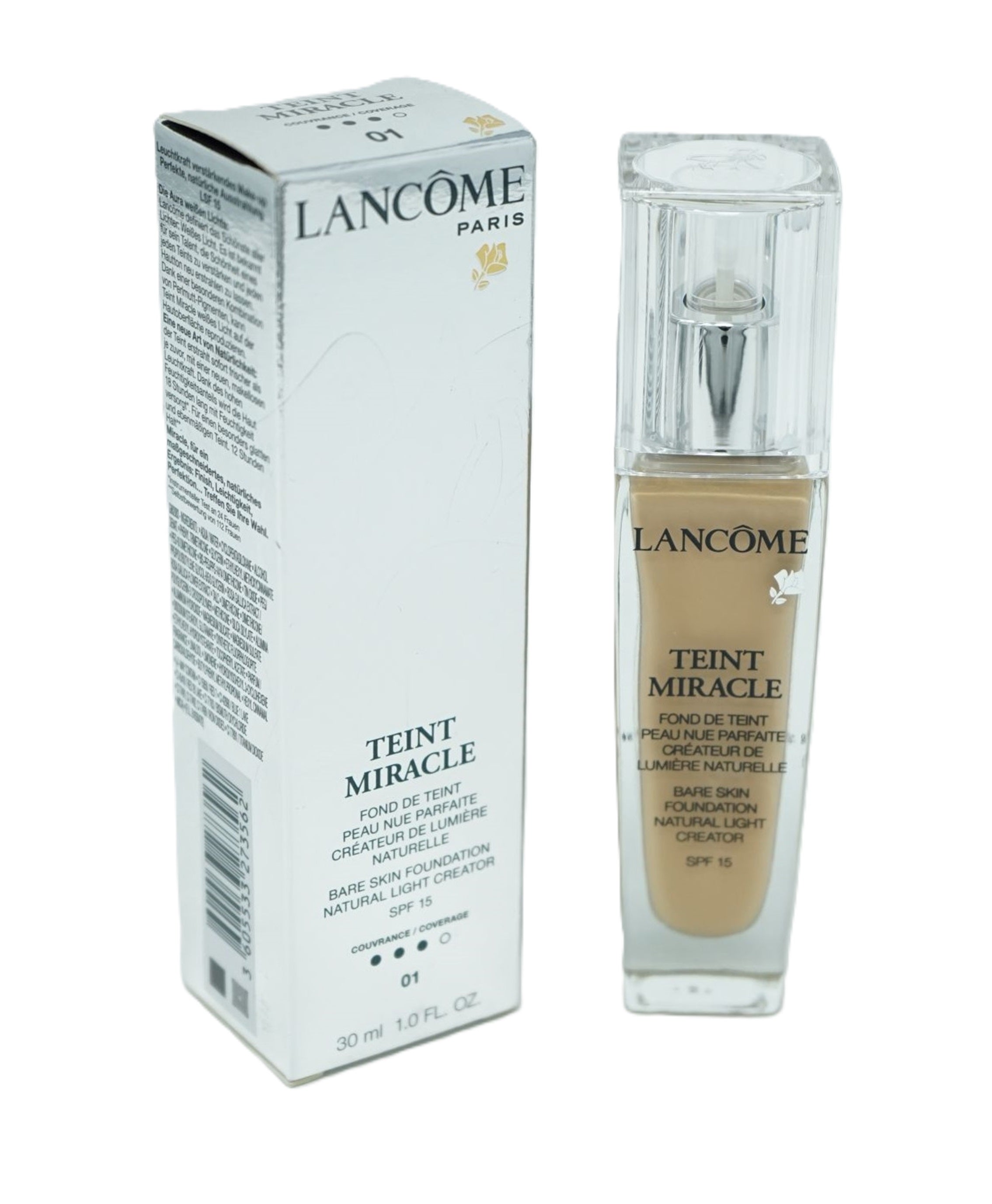 LANCOME TEINT MIRACLE 01 Beige Albatre  Makeup 30 ml