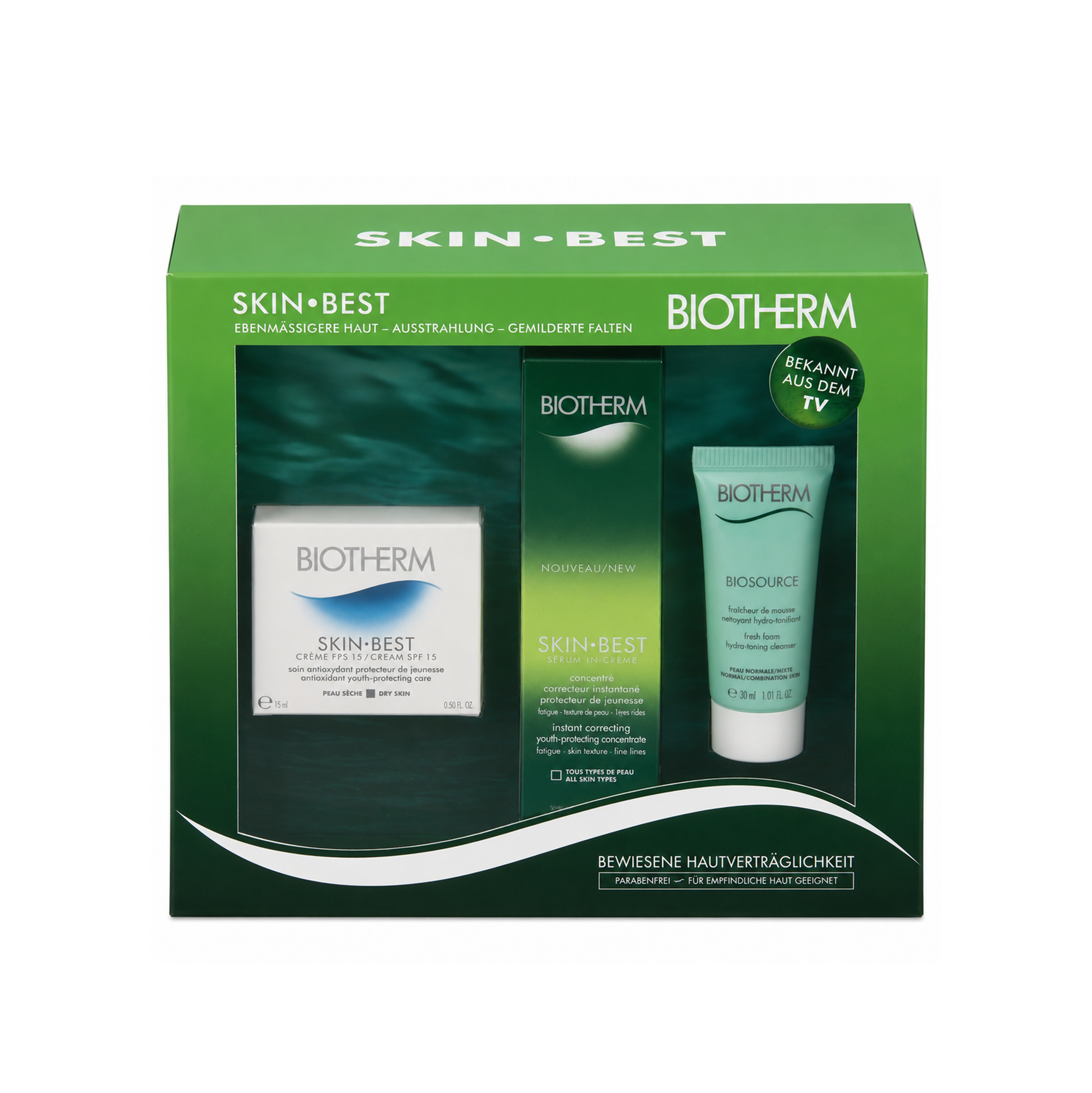 BIOTHERM Skin Best Expertenkit, Day Cream Spf 15, Serum in cream 10ml, Biosource 5ml