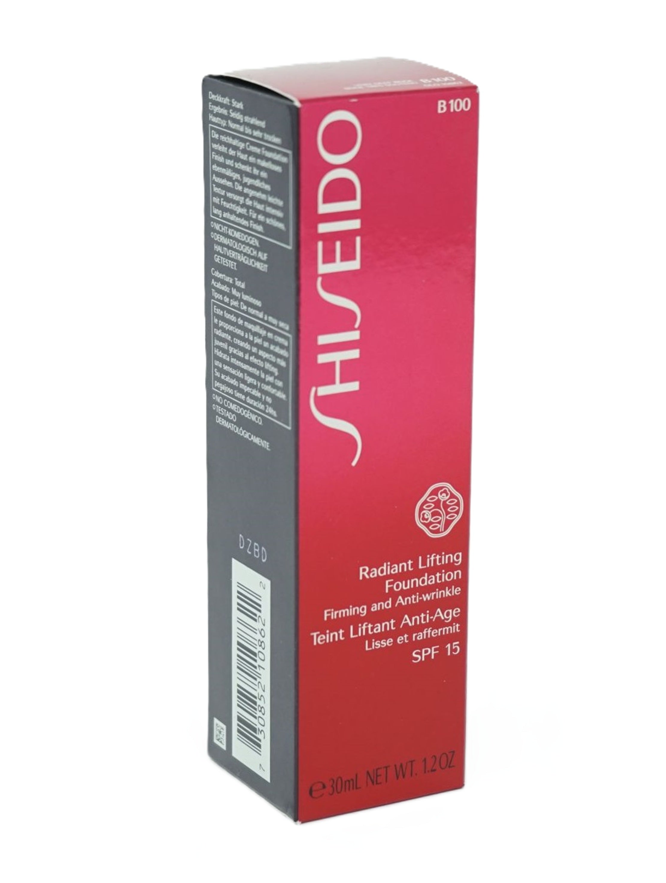 SHISEIDO RADIANT LIFTING FOUNDATION SPF15 B100 Very Deep Beige 30ml