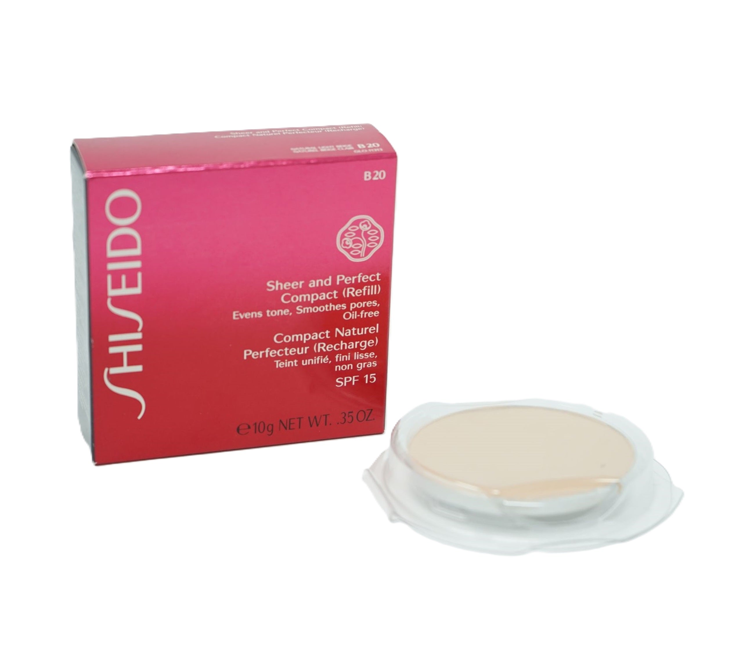 Shiseido SPF15 Sheer and Perfect Compact B20 Natural Light Beige