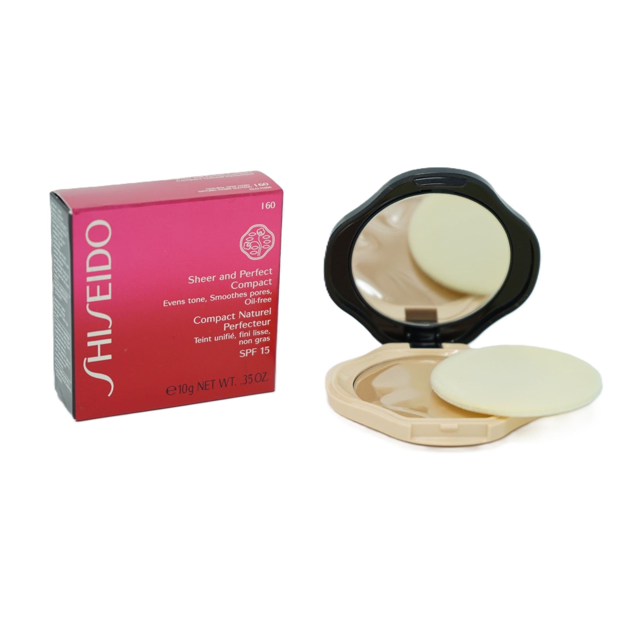 Shiseido Sheer and Perfect Compact Puder I60 Natural Deep Ivory