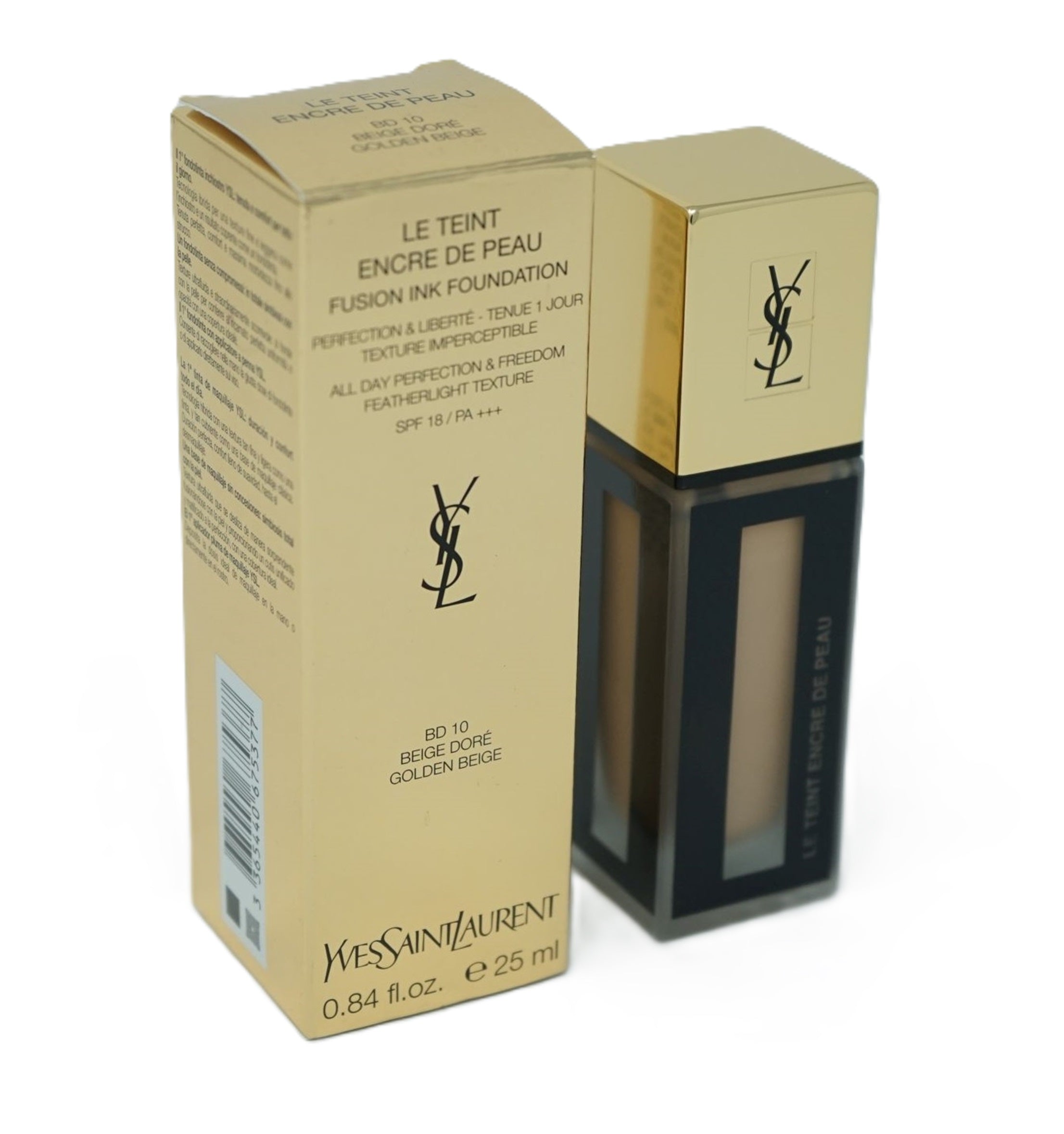 YSL Le Teint Encre de Peau All Day Perfection Foundation SPF18 Golden Beige BD10
