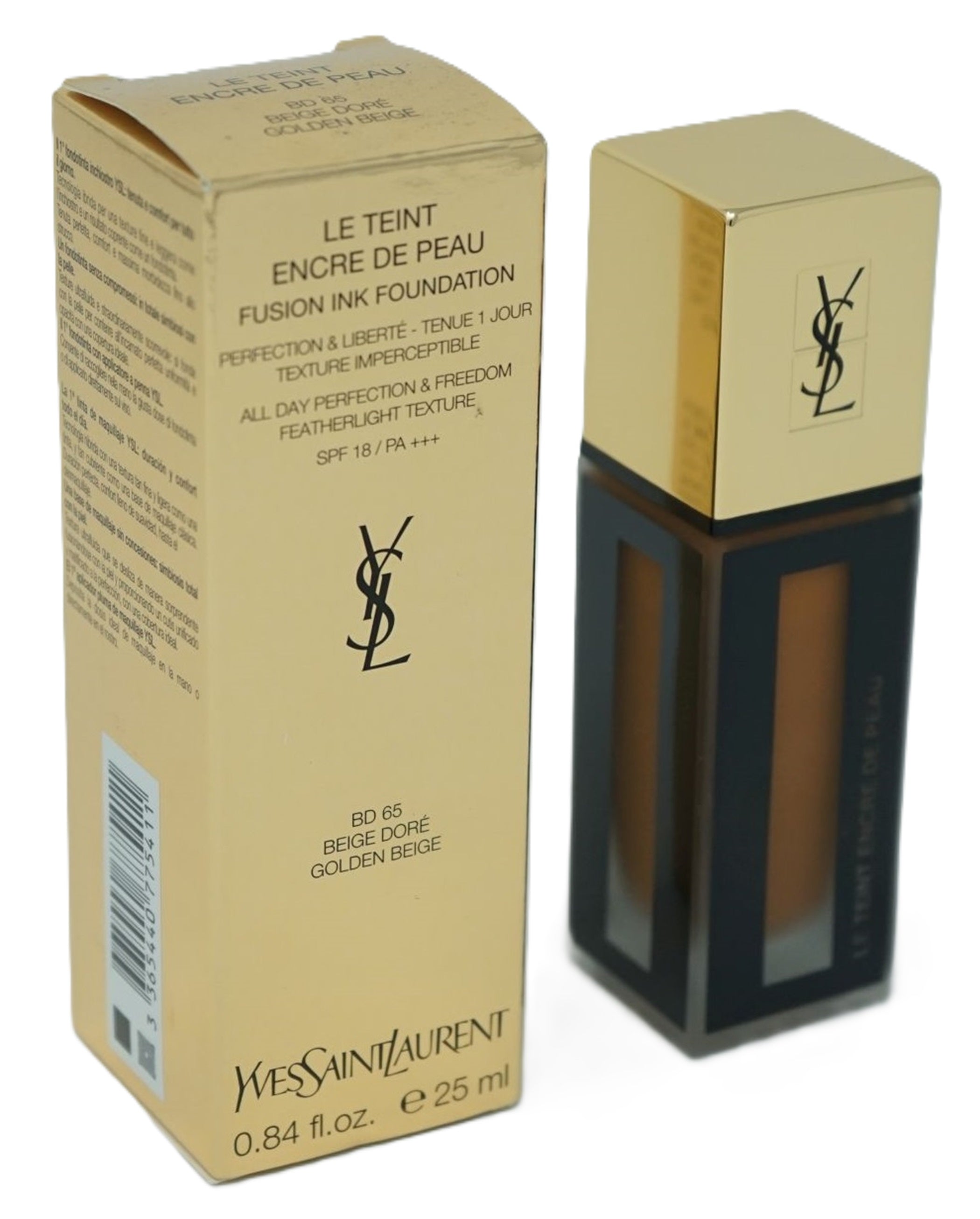Yves Saint Laurent Le Teint Encre de Peau All Day Perfection Foundation Golden Beige BD65