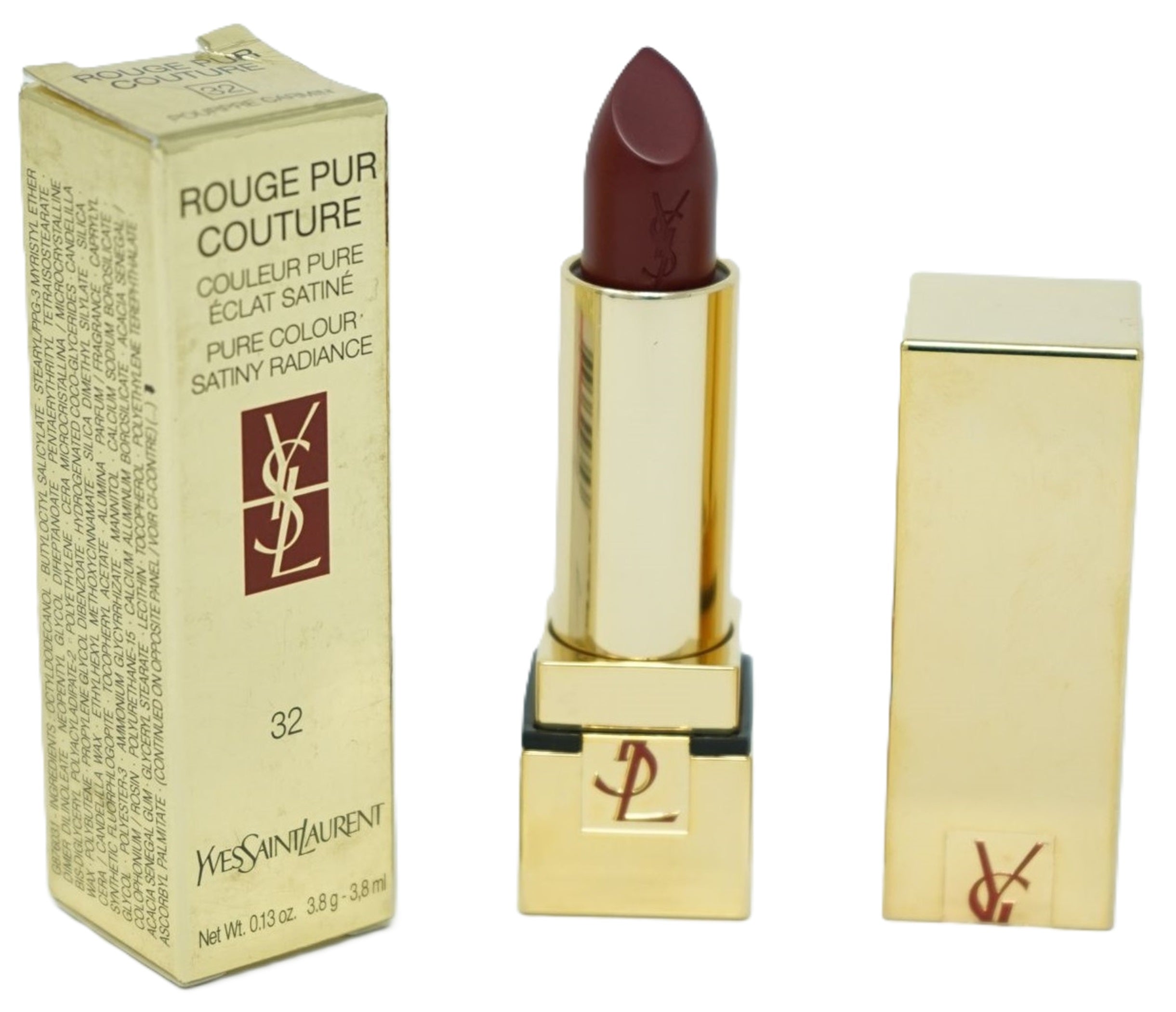 Yves Saint Laurent Lippenstift Rouge Pur Couture Satiny Radiance 32 Pourpre Carmin
