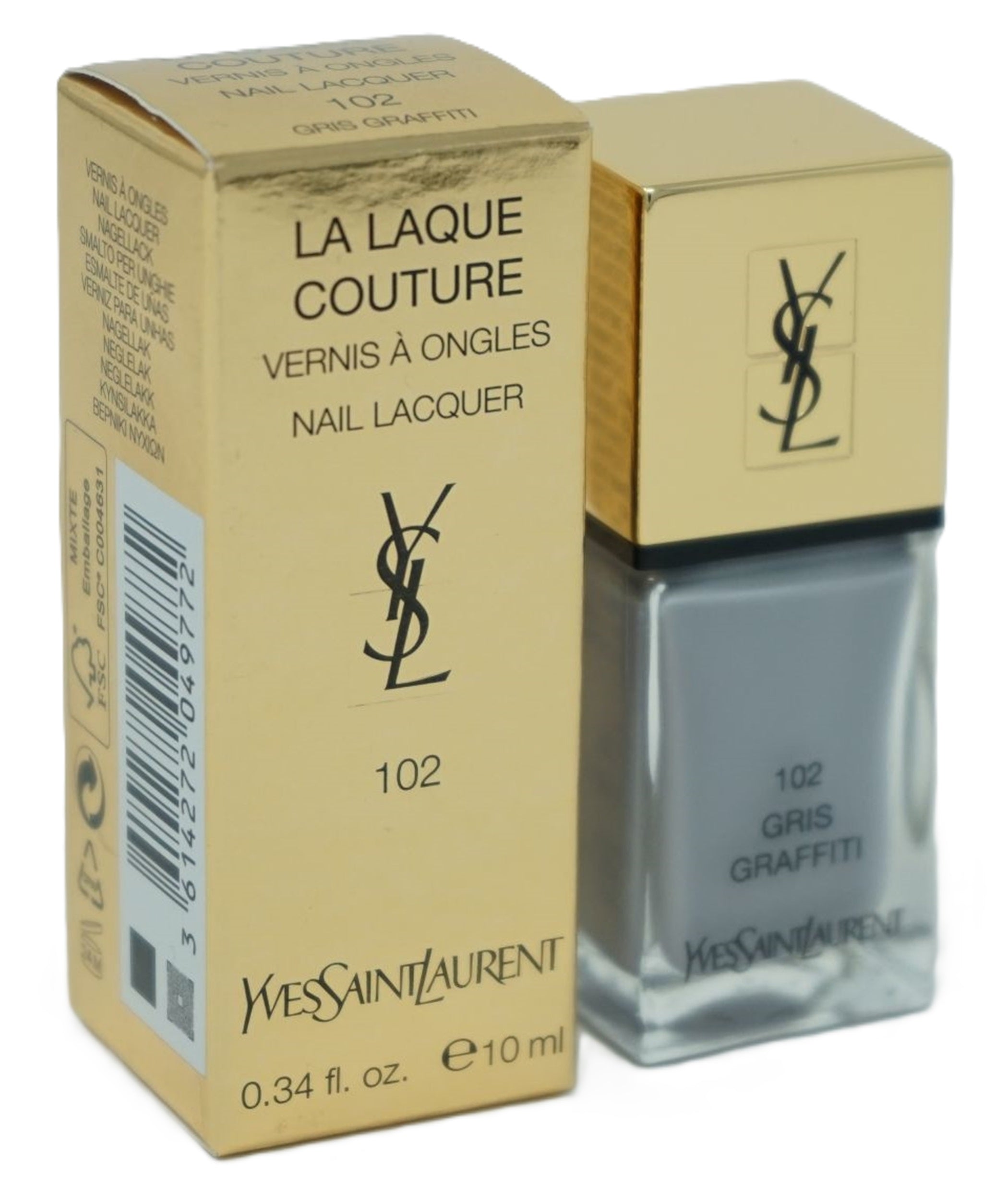 Yves Saint Laurent La Laque Couture 102 Gris Graffiti  10ml Nagellack