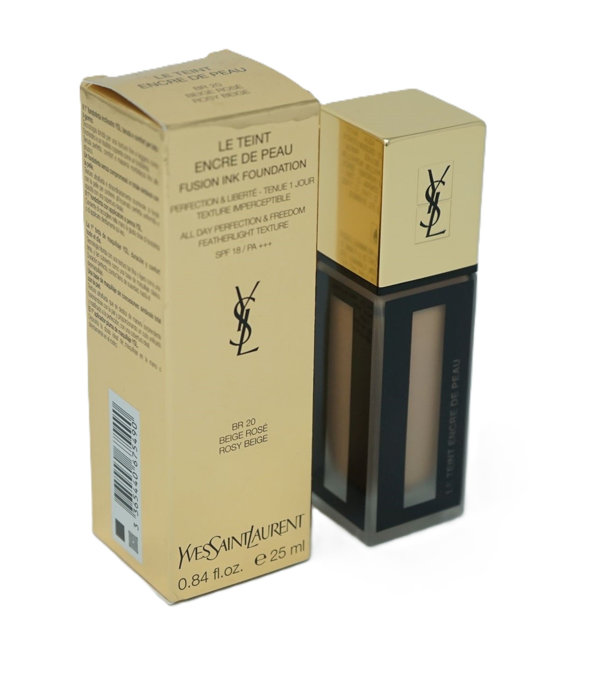 Yves Saint Laurent  Le Teint Encre de Peau All Day Perfection Foundation SPF18 Rosy Beige BR20