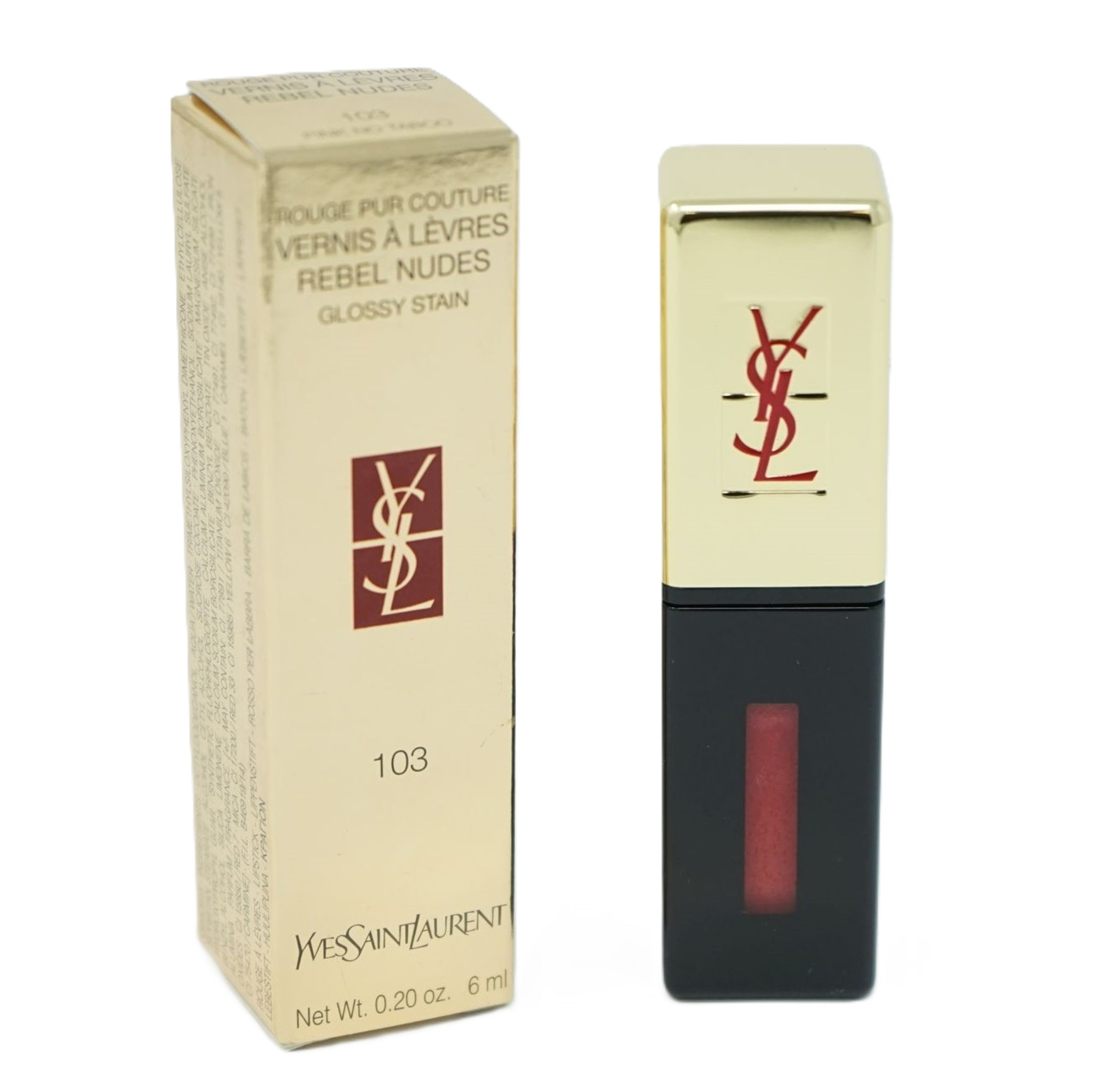 Yves Saint Laurent Rouge Pur Couture Glossy Stain 6ml Pink No Taboo #103