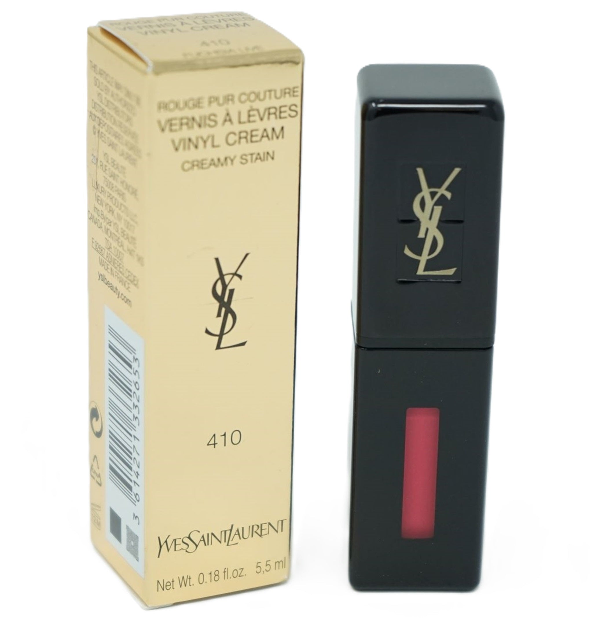 Yves Saint Laurent Rouge Pur Couture Vernis A Levres Creamy Stain Lipgloss 410 Fuchsia Live