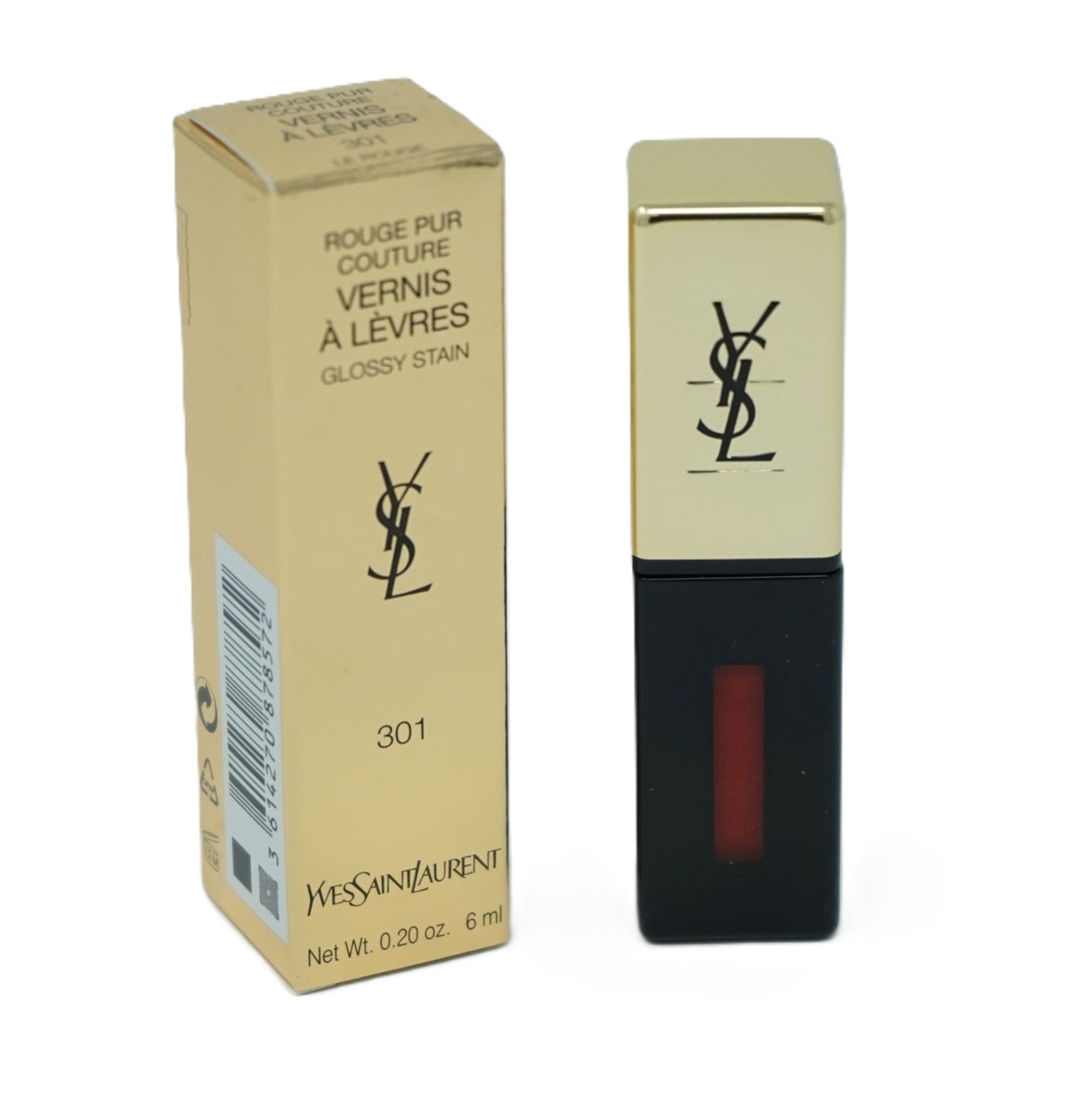 Yves Saint Laurent  Rouge pur Couture Vernis A Levres Glossy Stain 301 Le Rouge