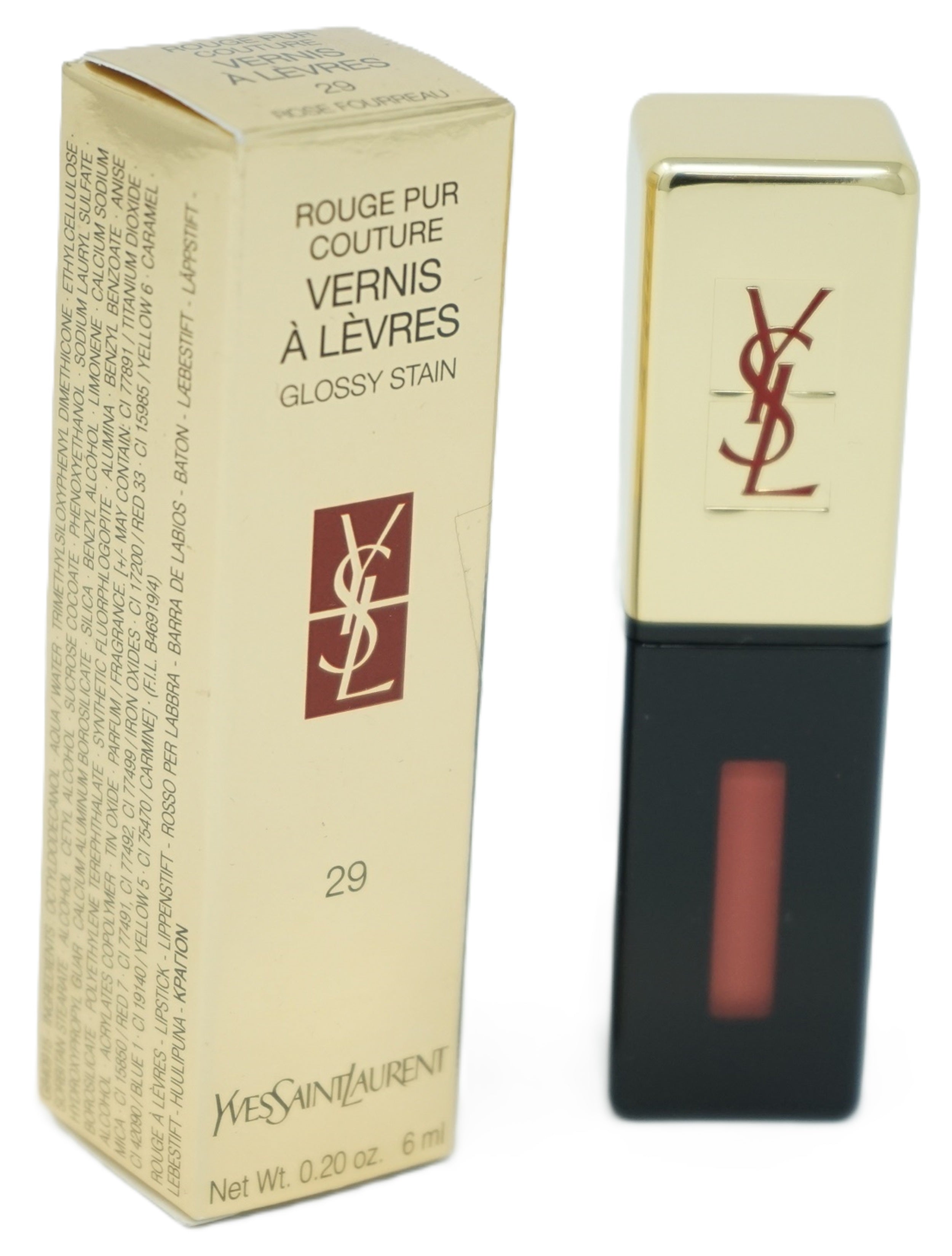 Yves Saint Laurent Rouge pur Couture Vernis á Levres Lippenstift 29 Rose Fourreau