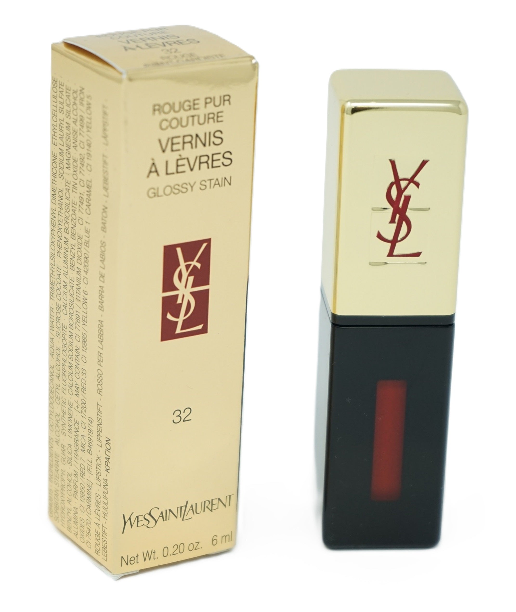 Yves Saint Laurent Rouge pur Couture Vernis á Levres Lippenstift 32 Rouge Avant-Gardiste