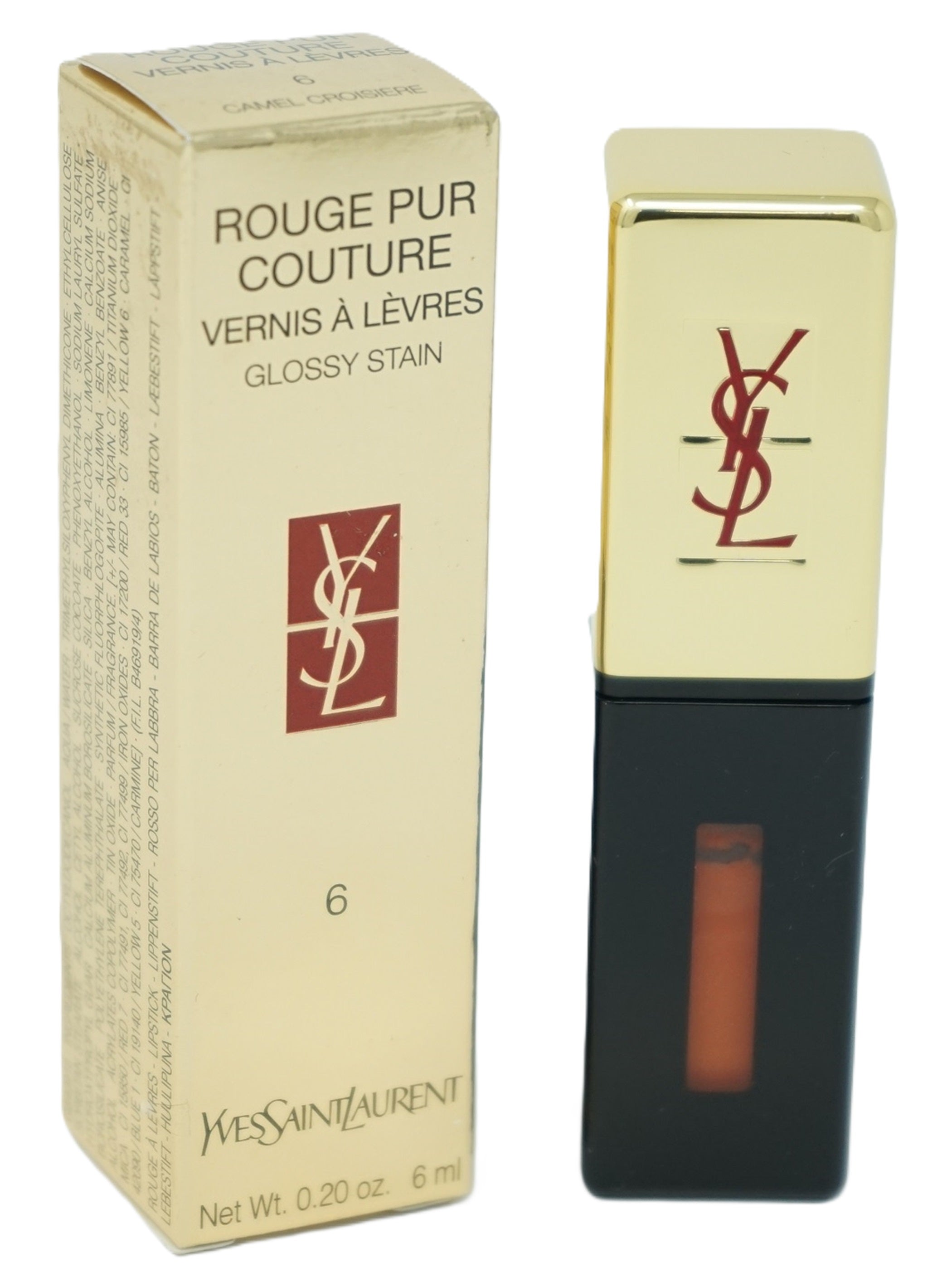 Yves Saint Laurent Rouge pur Couture Vernis á Levres Lippenstift 6 Camel Croisiere