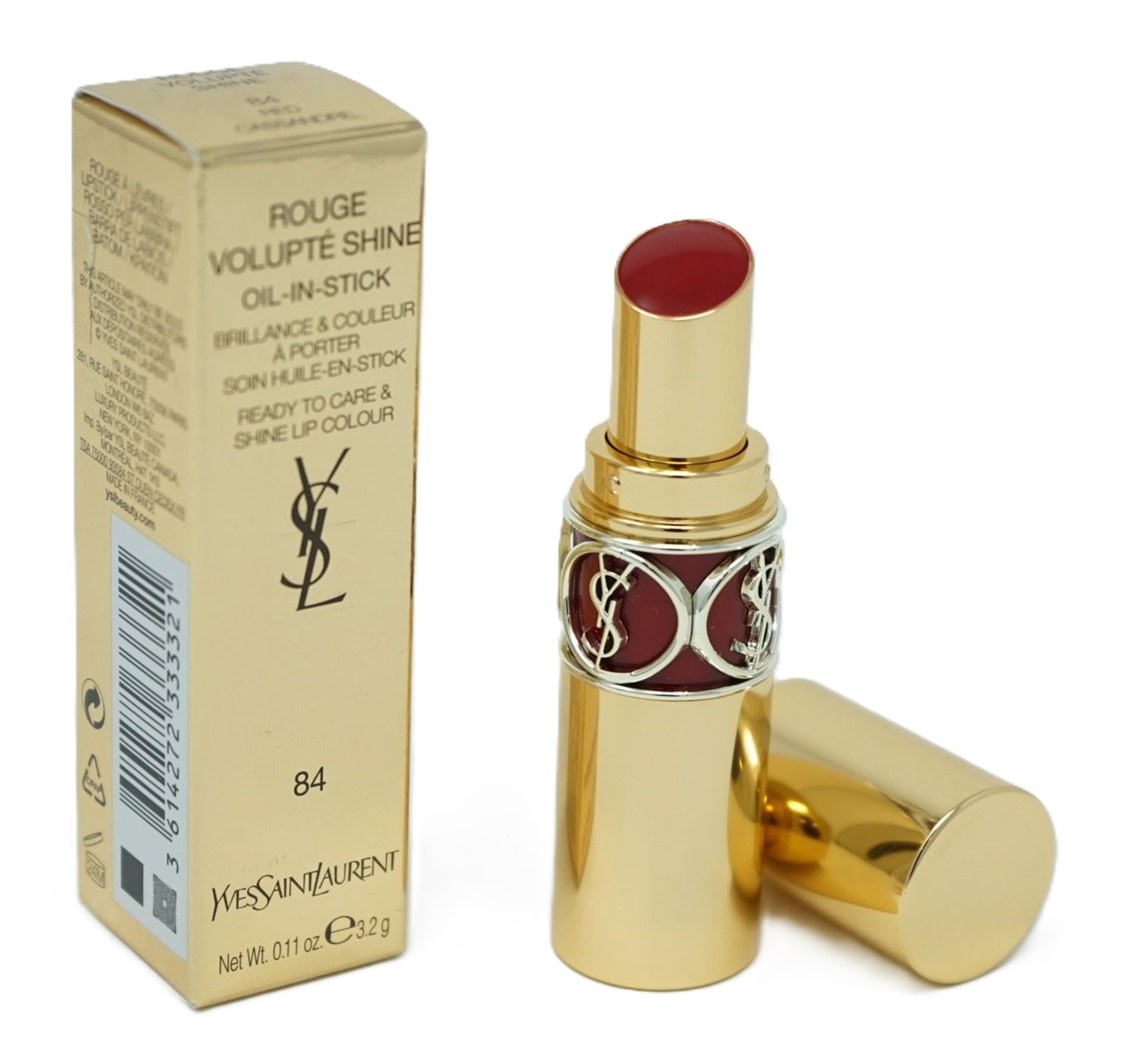 Yves saint Laurent Rouge Volupte Shine Lippenstift 84 Red Cassandre