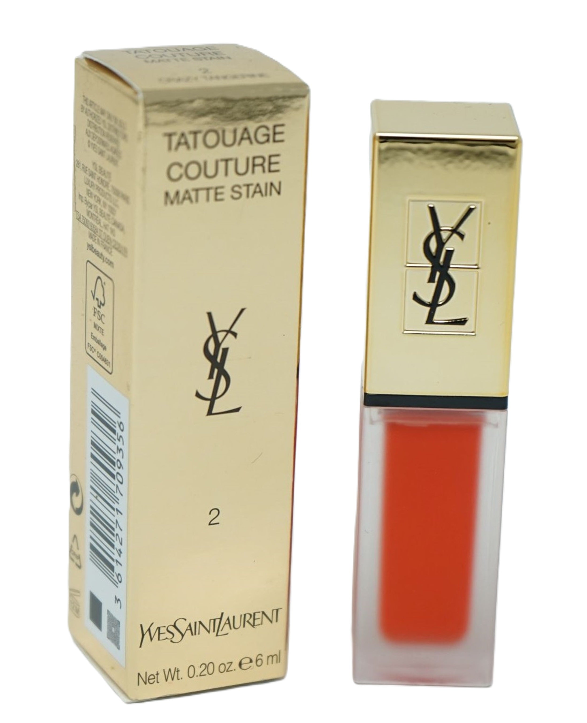 Yves saint Laurent Tatouage Couture Lipgloss Matte Stain 2 Crazy Tangerine