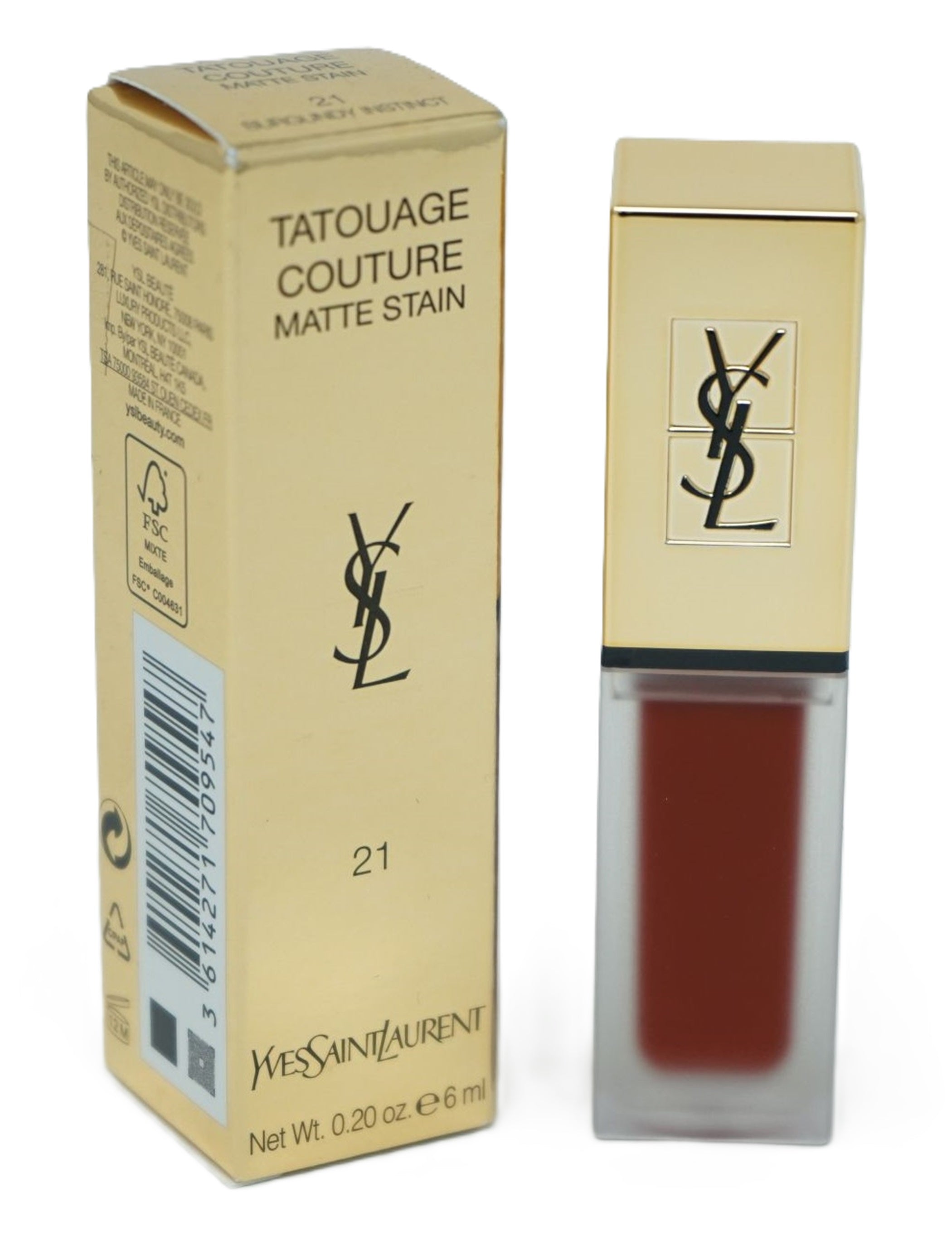 Yves Saint Laurent Tatouage Lipgloss Matte Stain 21 Burgundy Instinct