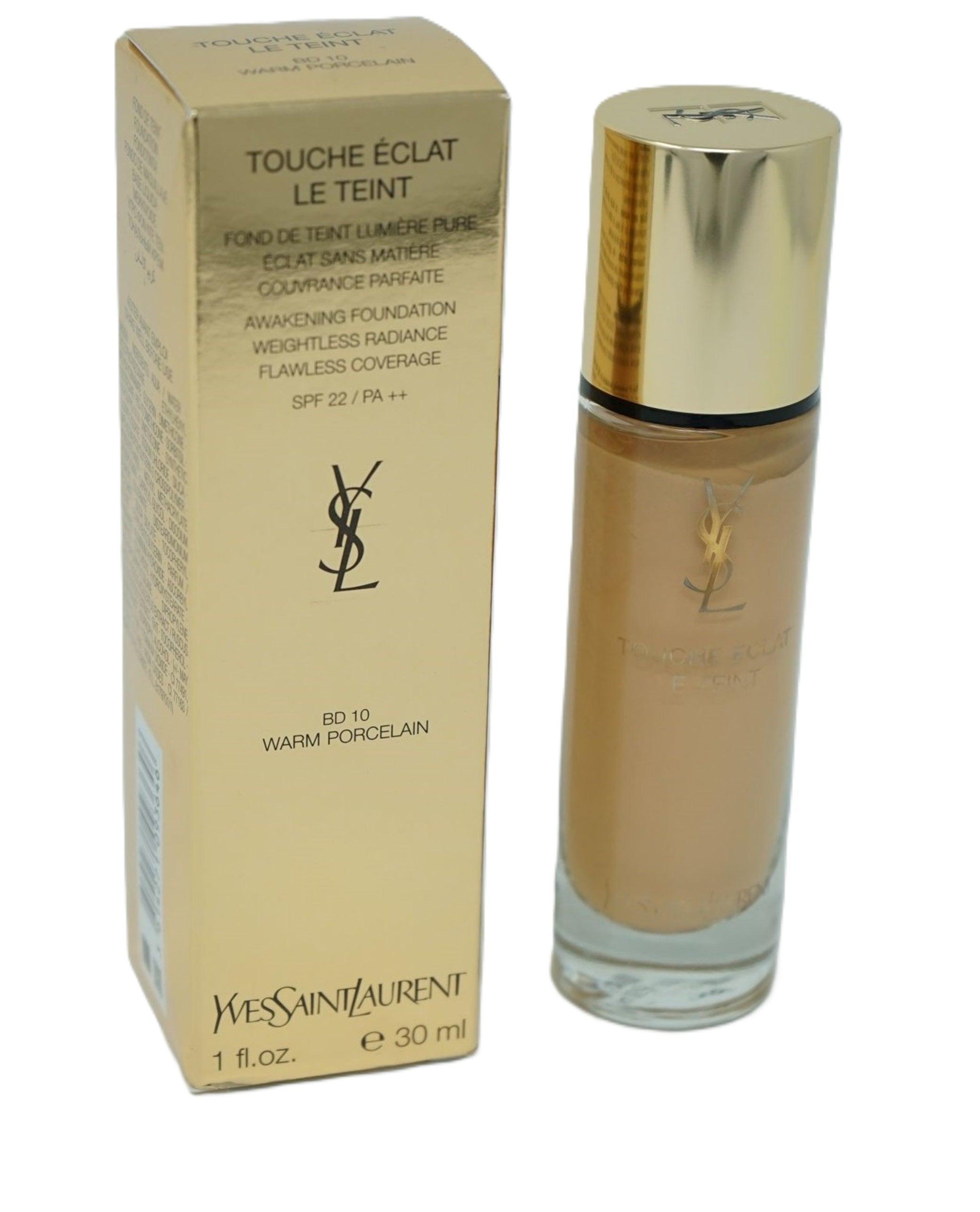 Yves Saint Laurent Touche Eclat Le Teint Awakening Foundation SPF 22 Warm Porcelan BD10