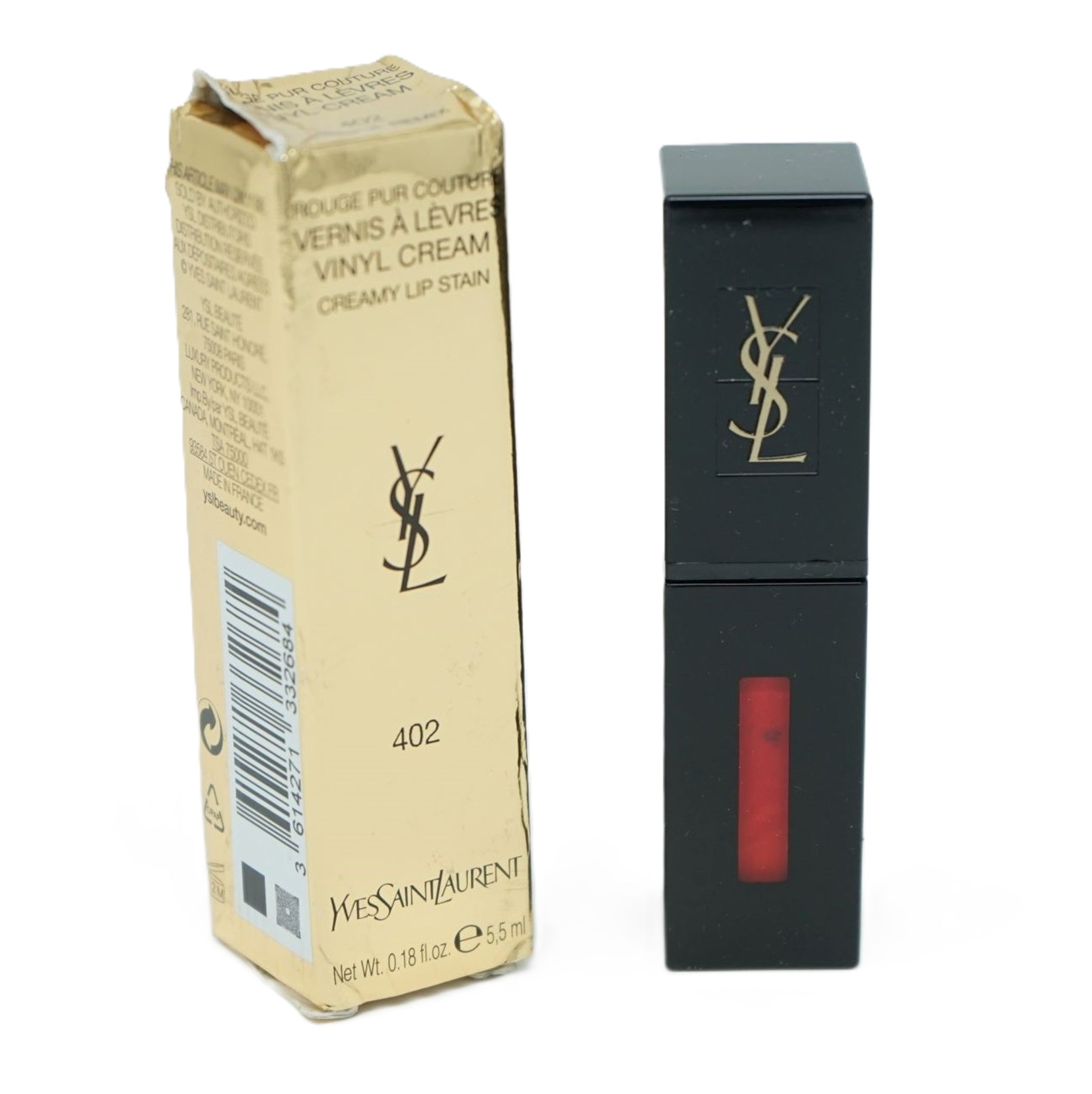 Yves Saint Laurent Vernis A Levres Vinyl Vibes Lippgloss Creamy Lip 402 Rouge remix