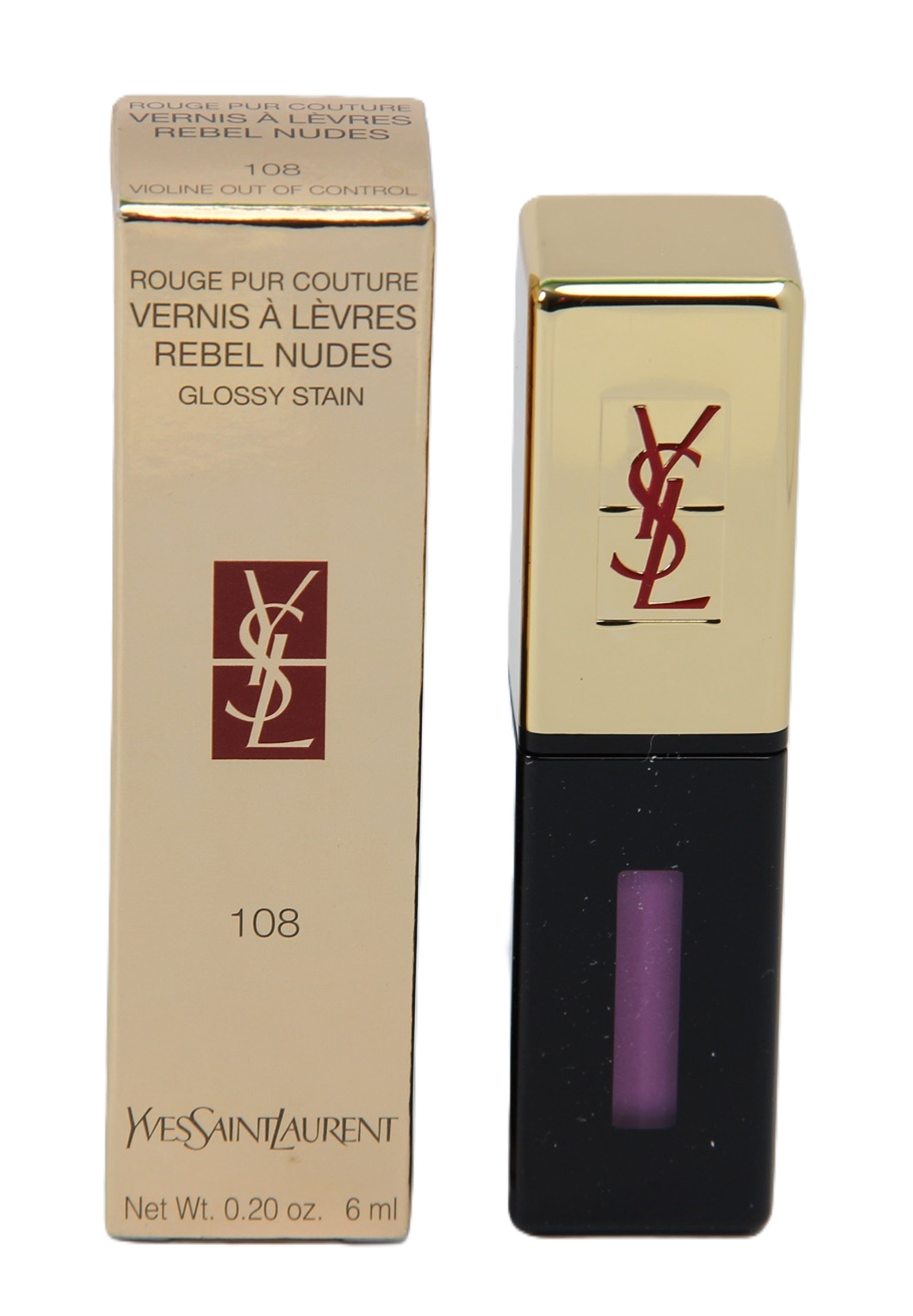 Yves Saint Laurent Vernis Rebel 6ml  Nudes Glossy Stain 108 Lipgloss