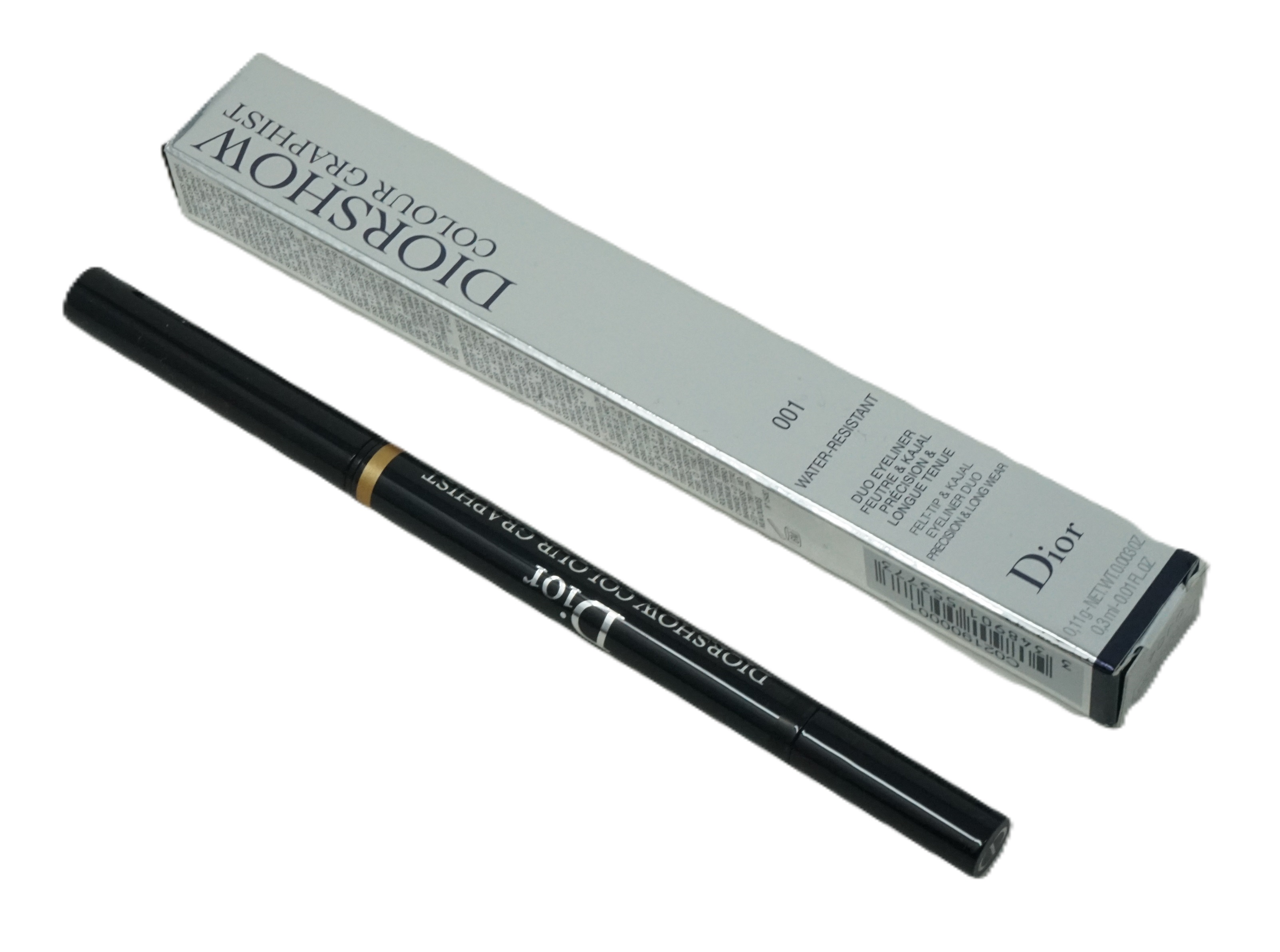 Dior Diorshow Colour Graphist Felt-Tip & Kajal Eyeliner Duo 001 Black Gold 011g