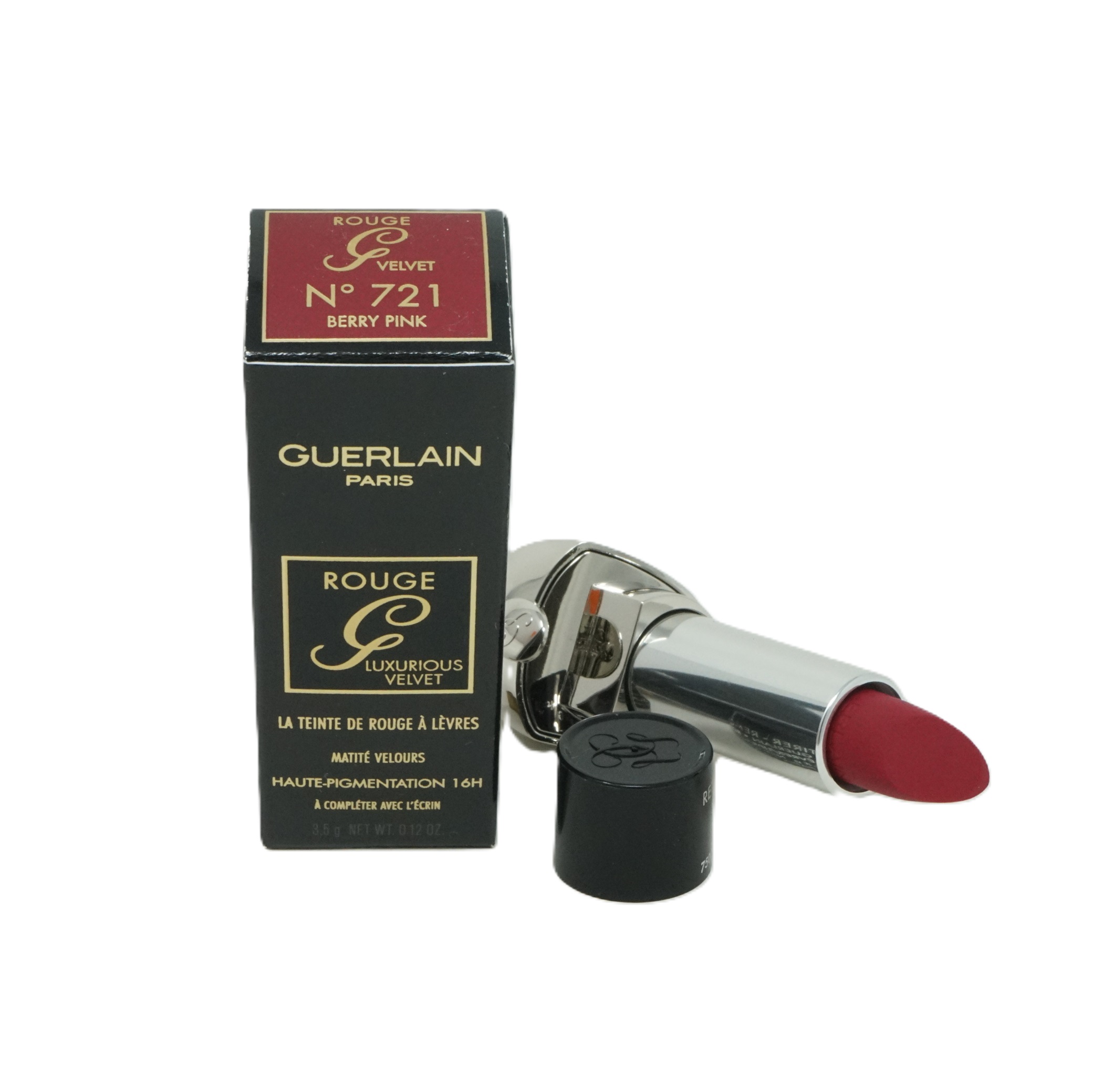 Guerlain Rouge G Luxurious Velvet Matte Lipstick Shade Lippenstift 3,5g No 721 Berry Pink