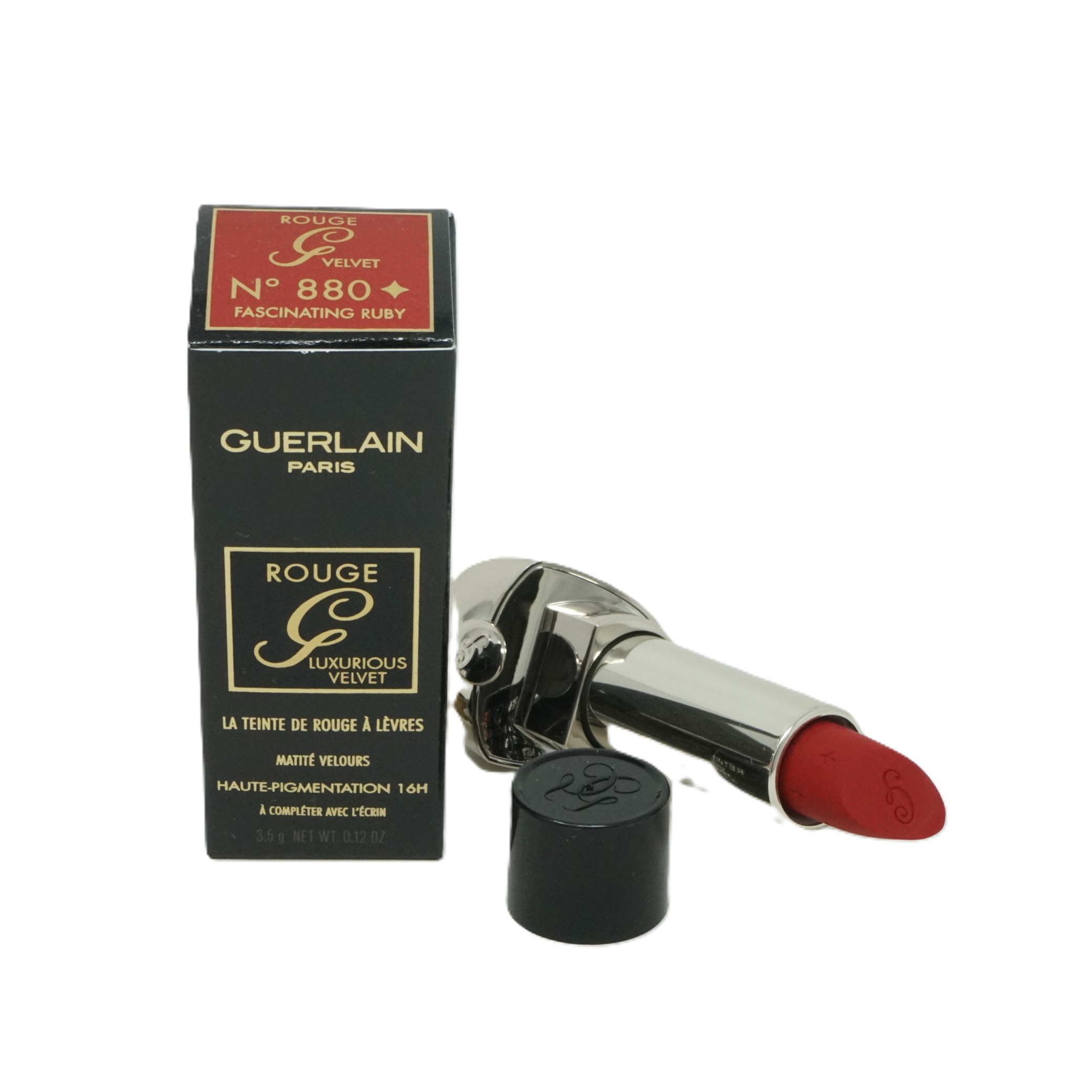 Guerlain Rouge G Luxurious Velvet Matte Lipstick Shade Lippenstift 3,5g No 880 Fascinating Ruby