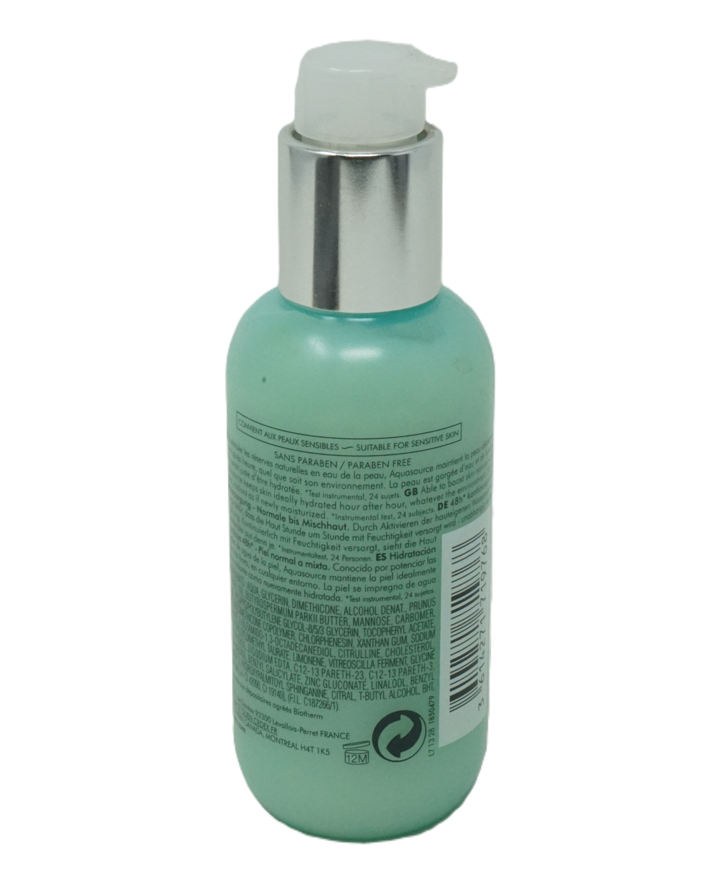 Biotherm Aquasource Gel Normal, Combination Skin 125 ml