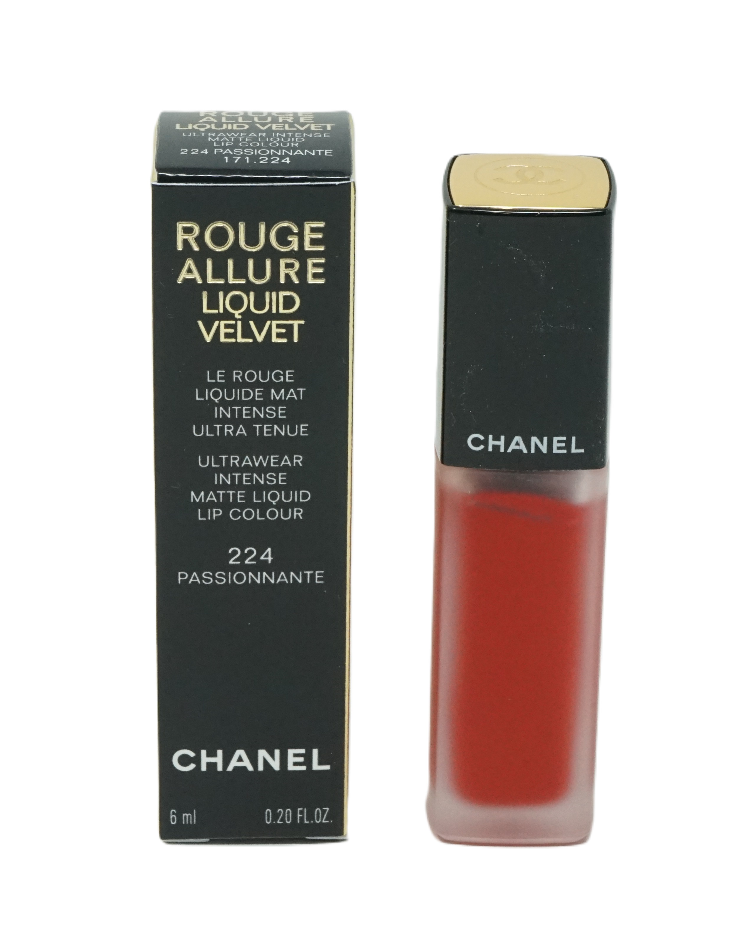 Chanel Rouge Allure Ink Matte Liquid Lip Colour Lippenstift 224 Passionnante  6 ml Chanel Rouge Allure Ink Matte Liquid Lip Colour Lippenstift 224 Passionnante  6 ml