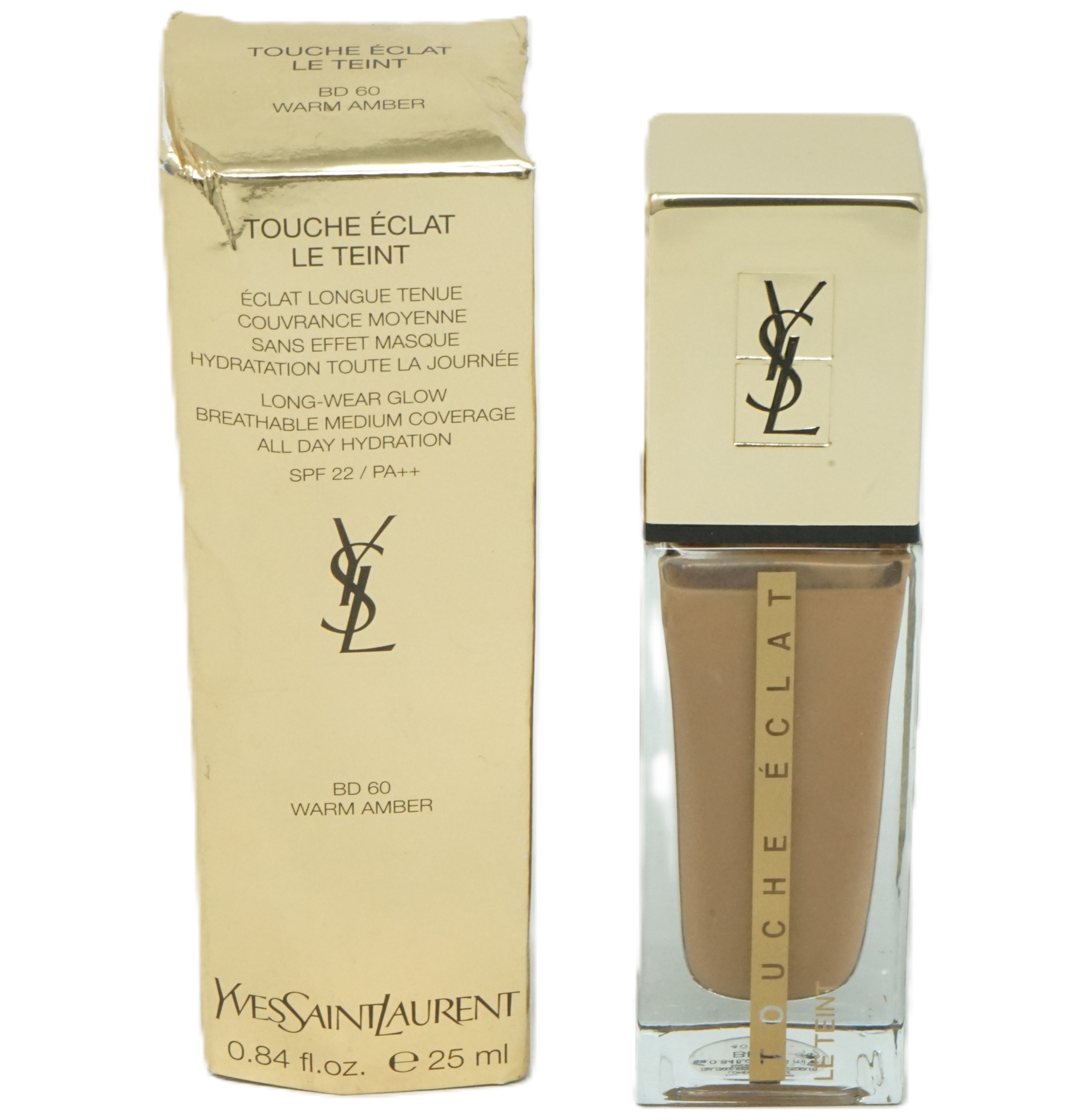 Yves Saint Laurent Touche Eclat Le Teint Foundation # BD 60 Warm Amber