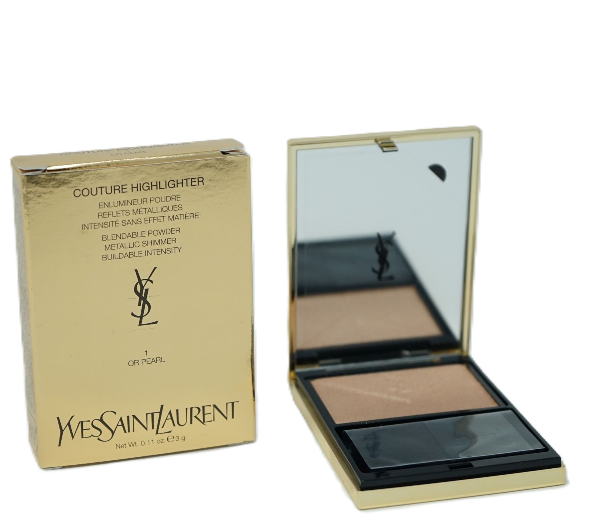 Yves Saint Laurent  Couture Highlighter Metallic Shimmer Powder 1 Or Pearl 3g