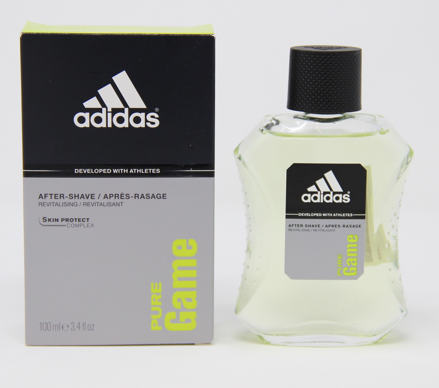 3 x Adidas Pure Game After-Shave Lotion for Men 100 ml