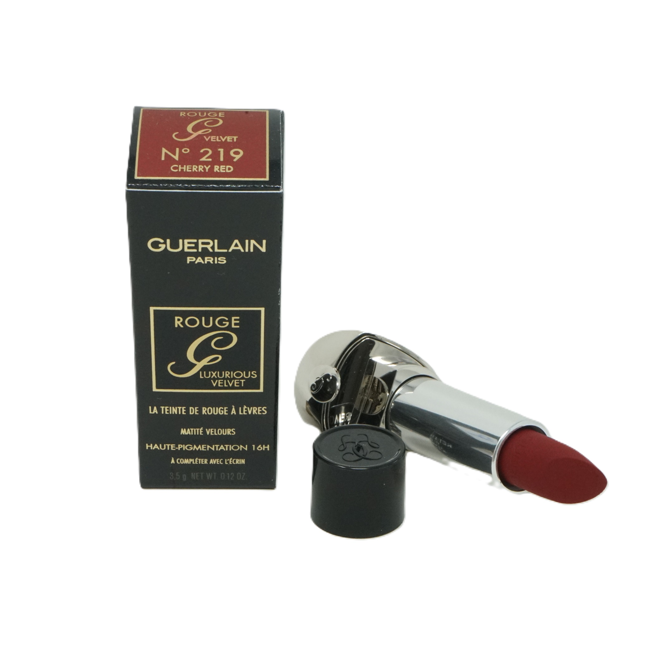 Guerlain Rouge G Luxurious Velvet Matte Lipstick Shade Lippenstift 3,5g No 219 Cherry Red