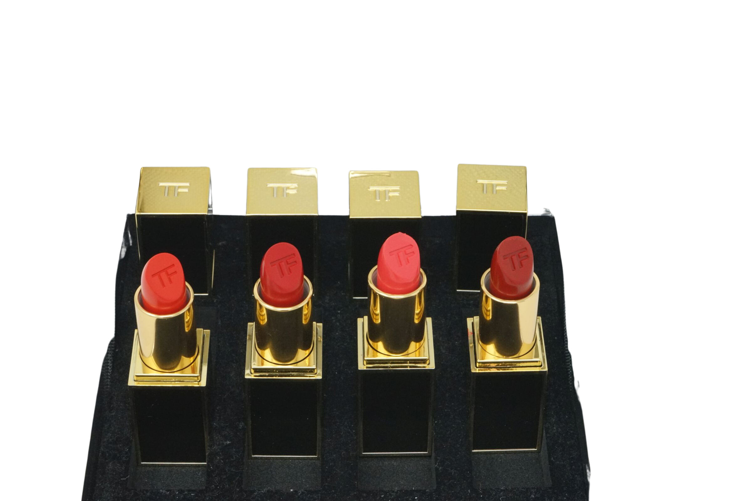 Tom Ford Lip Color Set 09 True Coral + 16 Scarlet Rouge + 06 Flame + 07 Ruby Rush