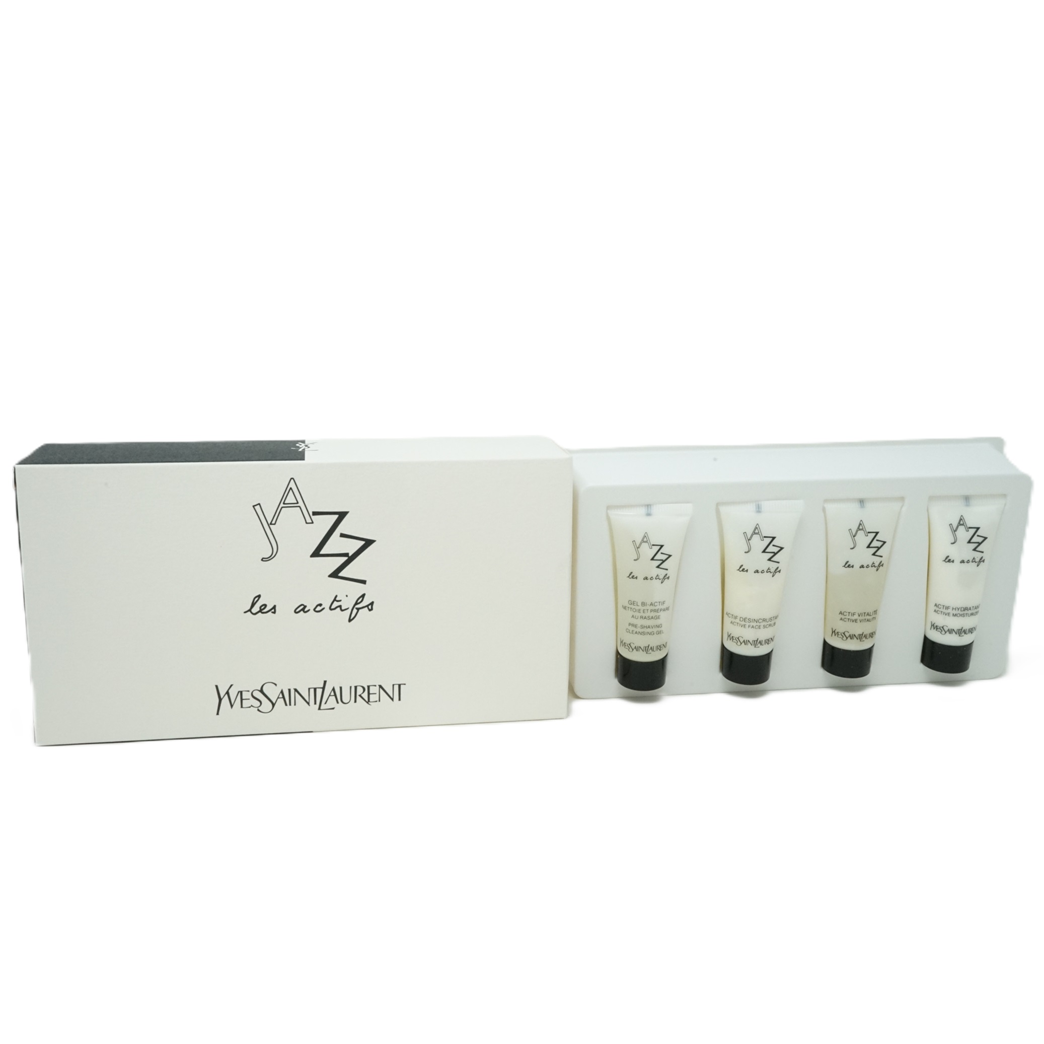 Yves Saint Laurent Jazz Les Actifs Moisturizer 10 ml + Vitality 10ml + Face Scrub 10ml + Cleansing Gel 10 ml