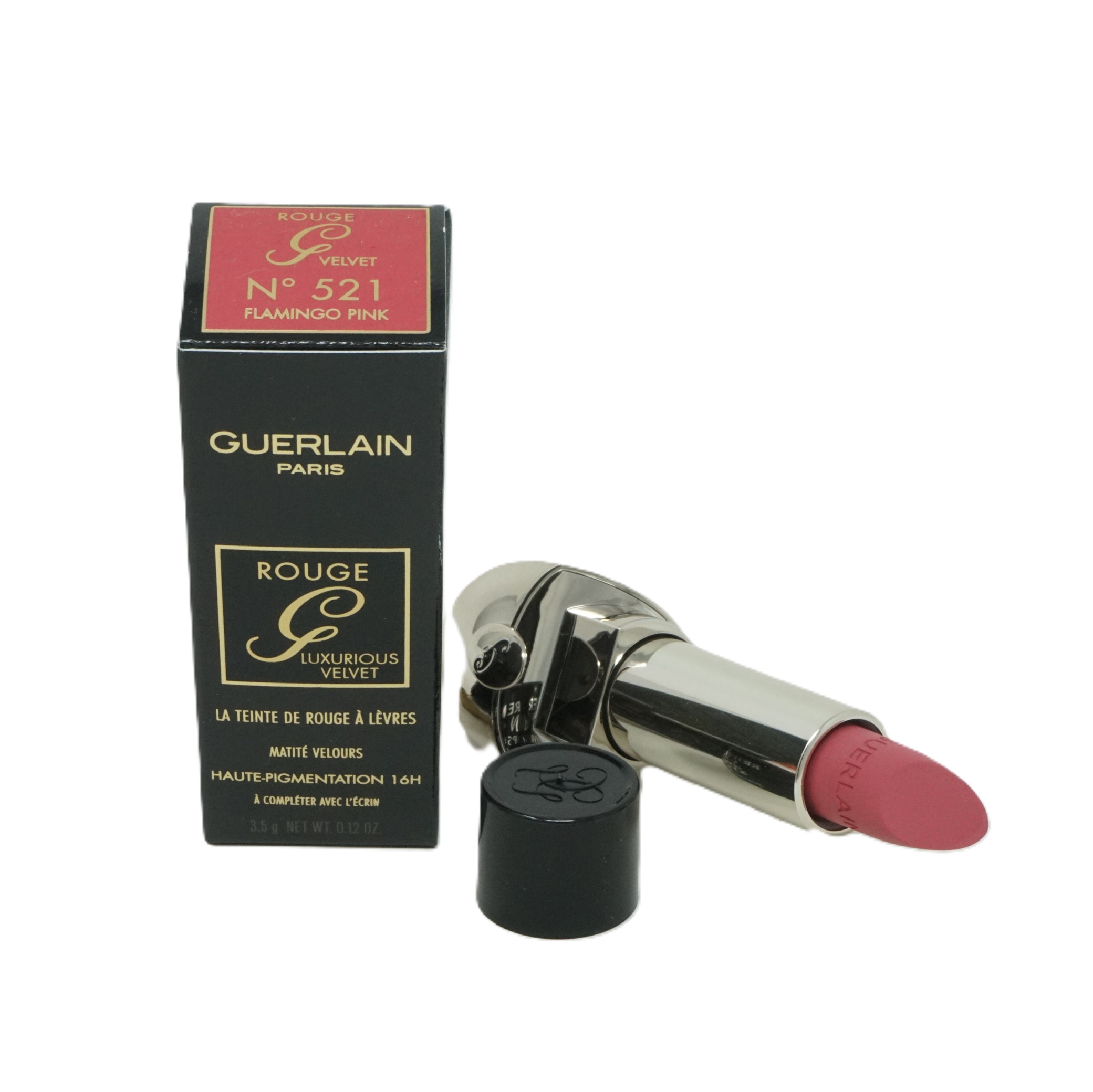 Guerlain Rouge G Luxurious Velvet Matte Lipstick Shade Lippenstift 3,5g No 521 Flamingo Pink