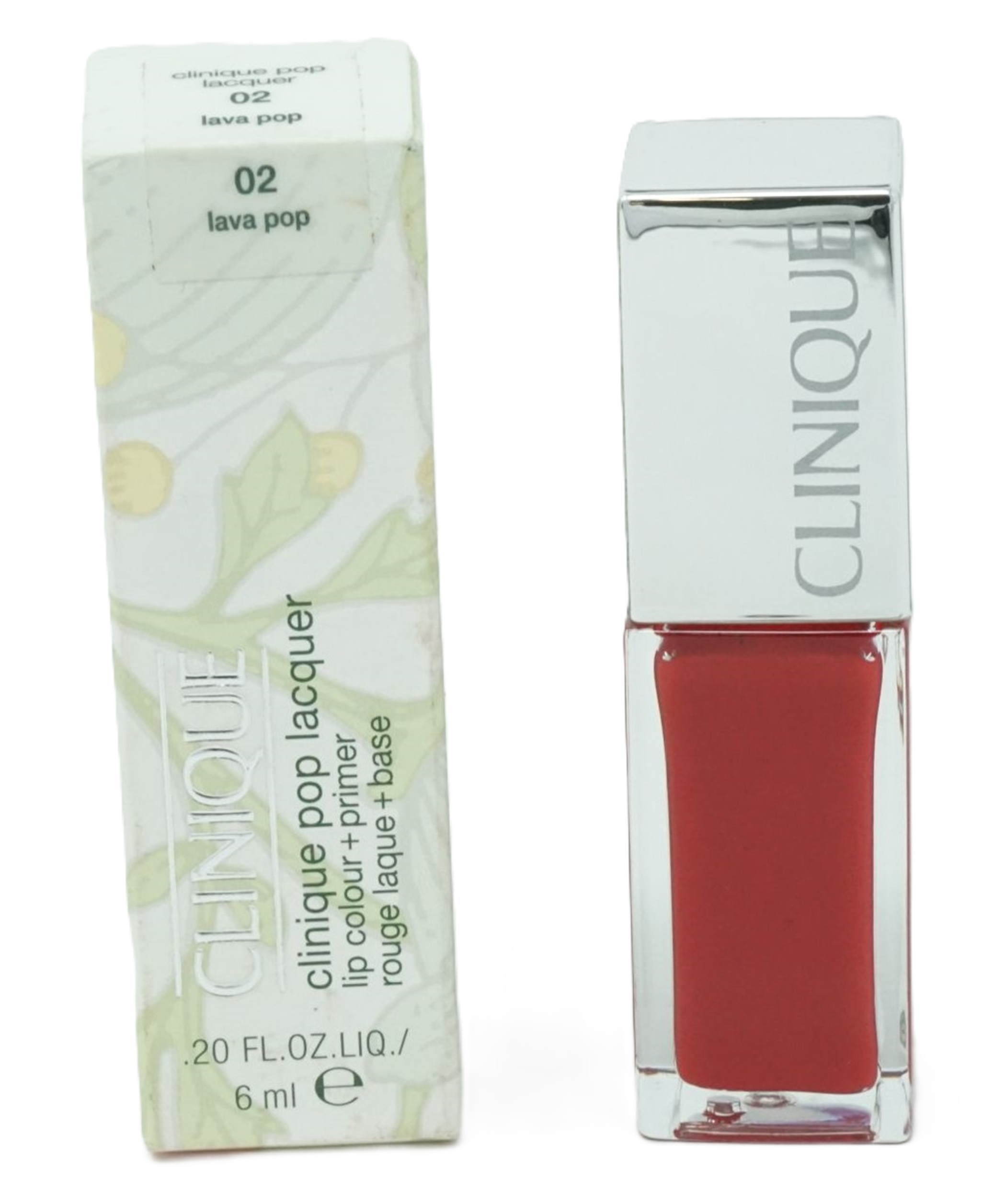 Clinique Pop Lacquer Lip Colour + primer 6 ml / 02 lava pop