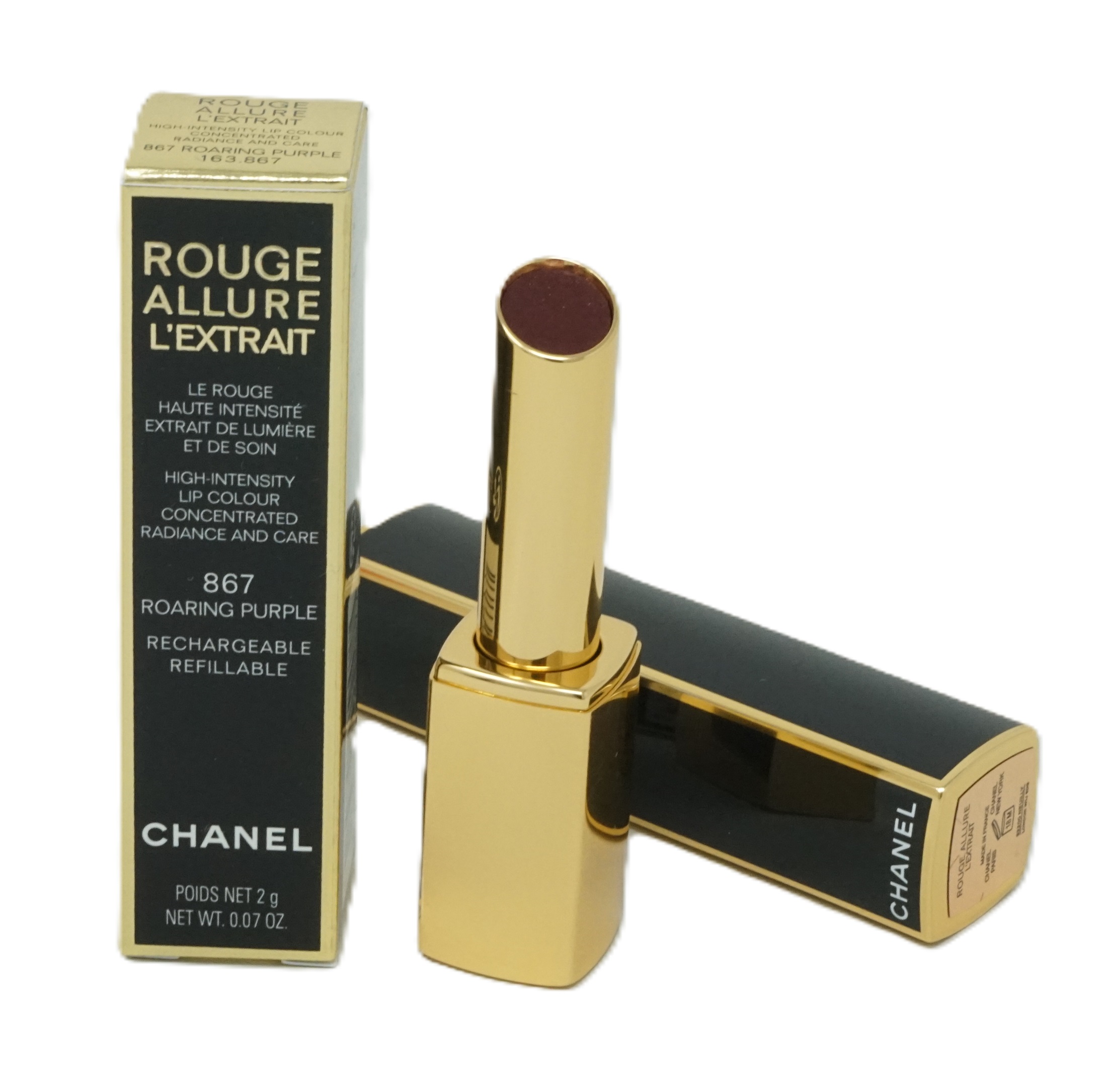 Chanel Rouge Allure L'Extrait  high-intensity lip colour 867 Roaring Purple refillable 2g